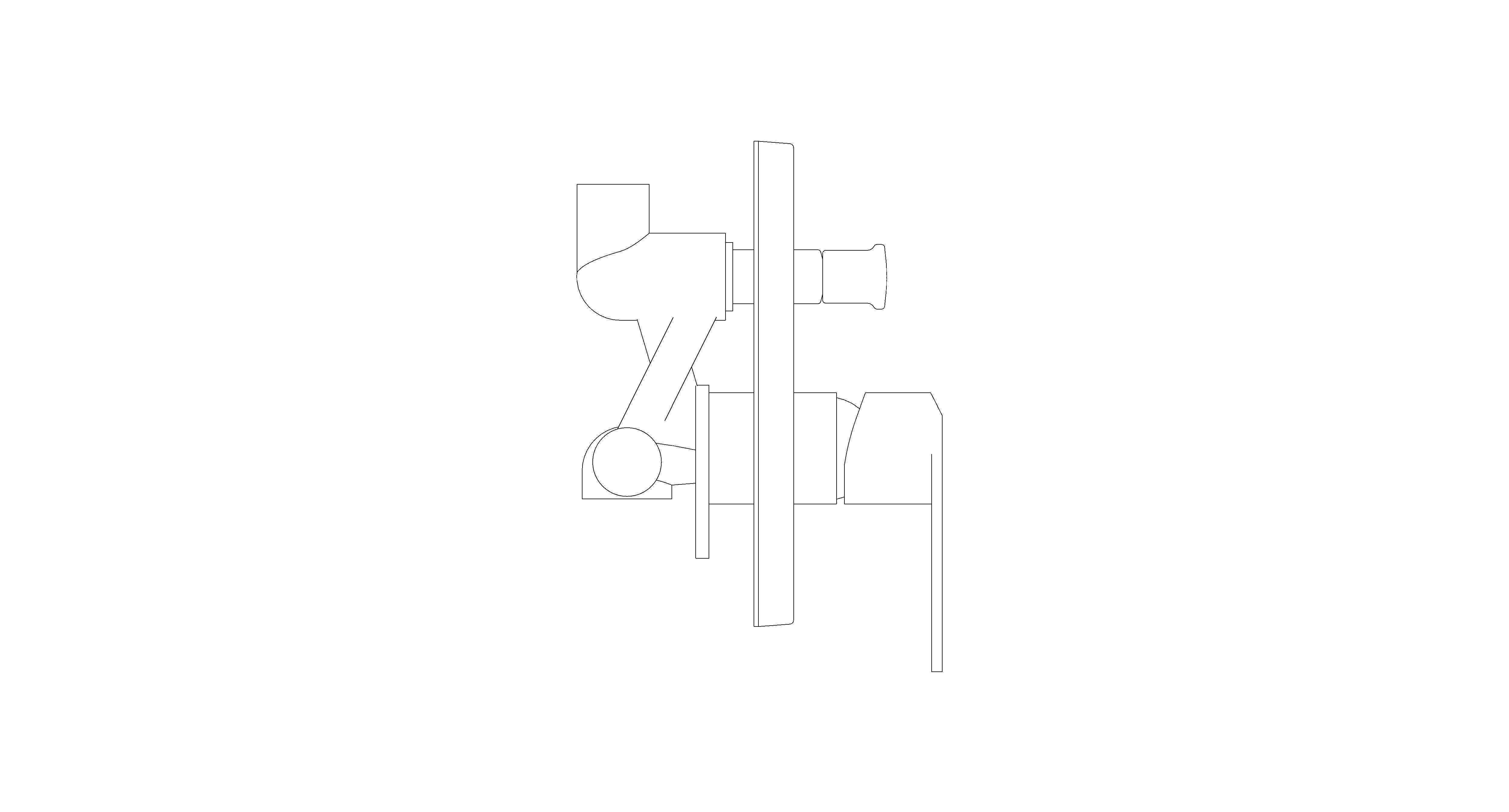bimstore side image of American Standard - Concept Square Concealed BnS Mixing Valve - FFAS0421-6T9500BT0