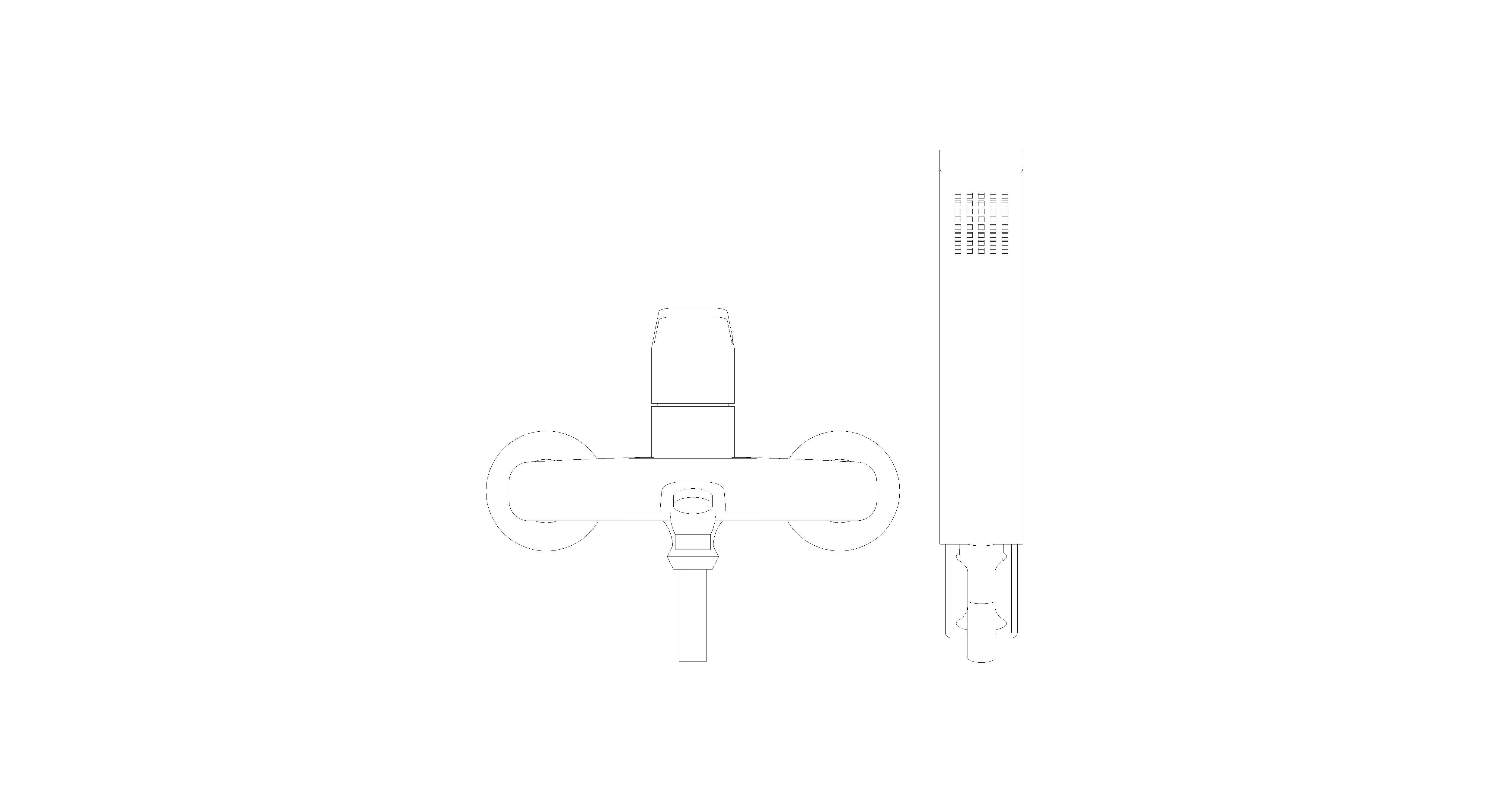 bimstore front image of American Standard - Concept Square Exposed Shower Only Faucet - FFAS0412-7T1500BT0