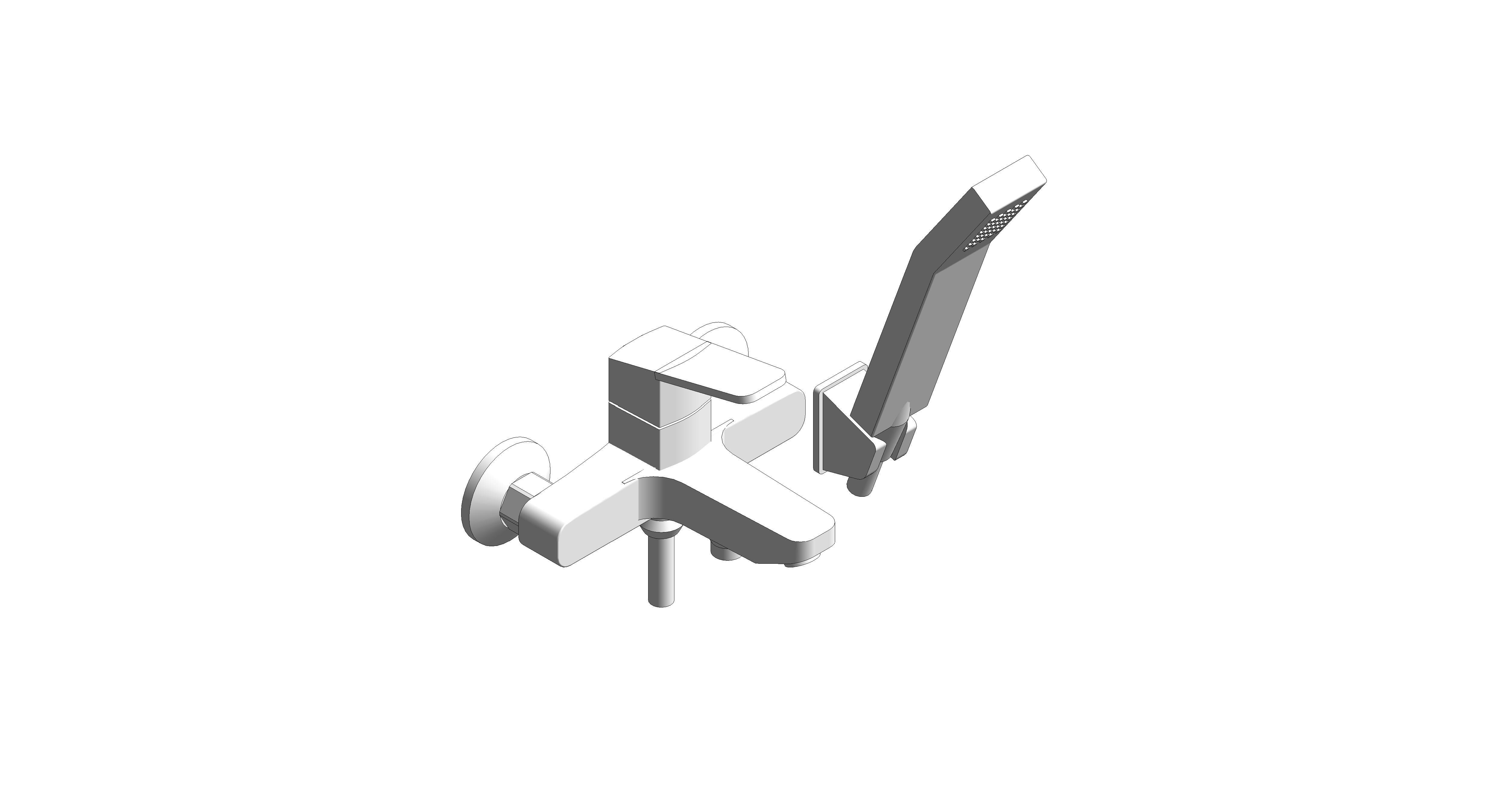 Product: Concept Square Exposed Shower Only Faucet - FFAS0412-7T1500BT0