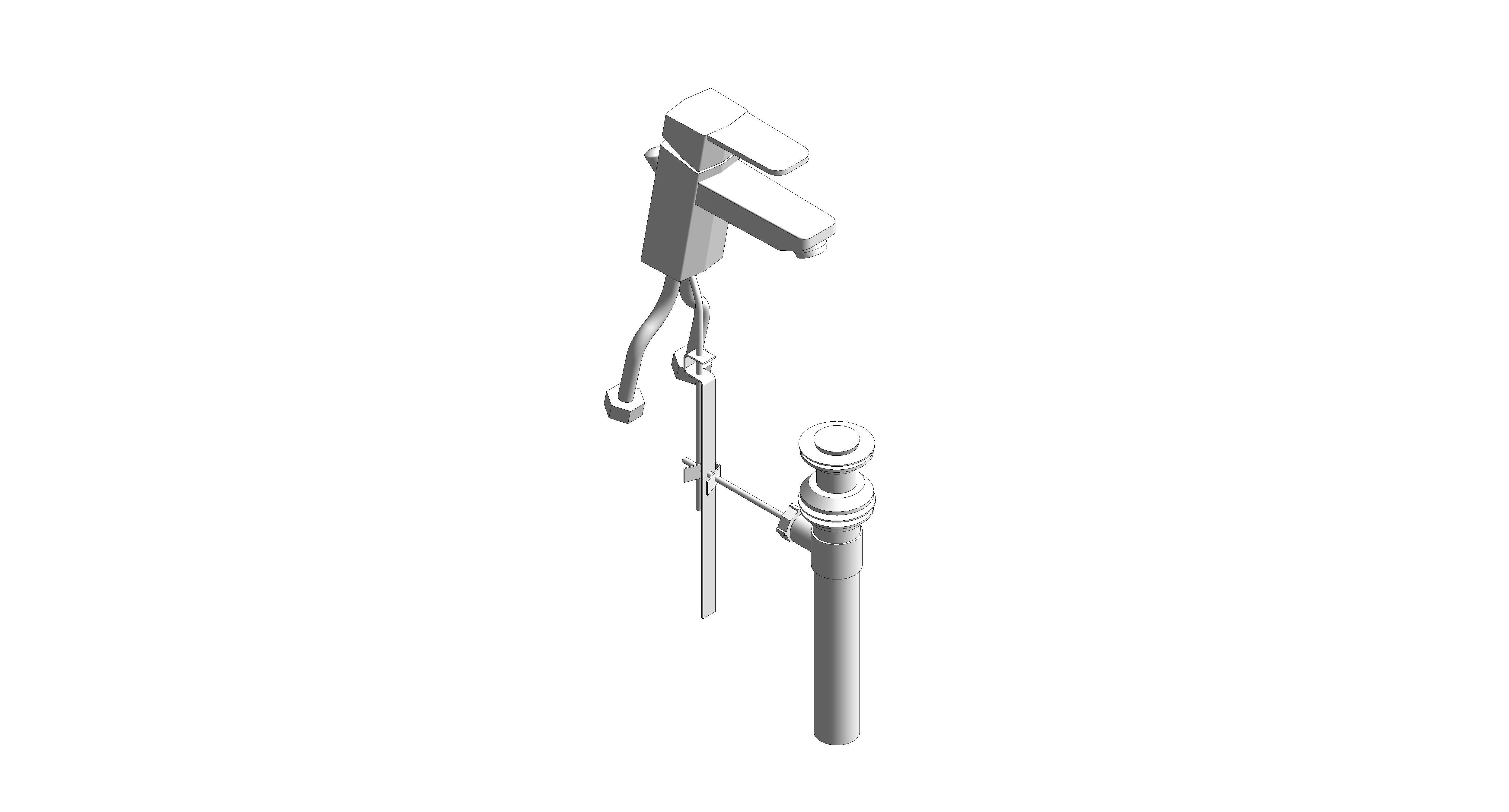 Product: Concept Square Single Hole Lava Faucet - FFAS0401-1T1500BT0
