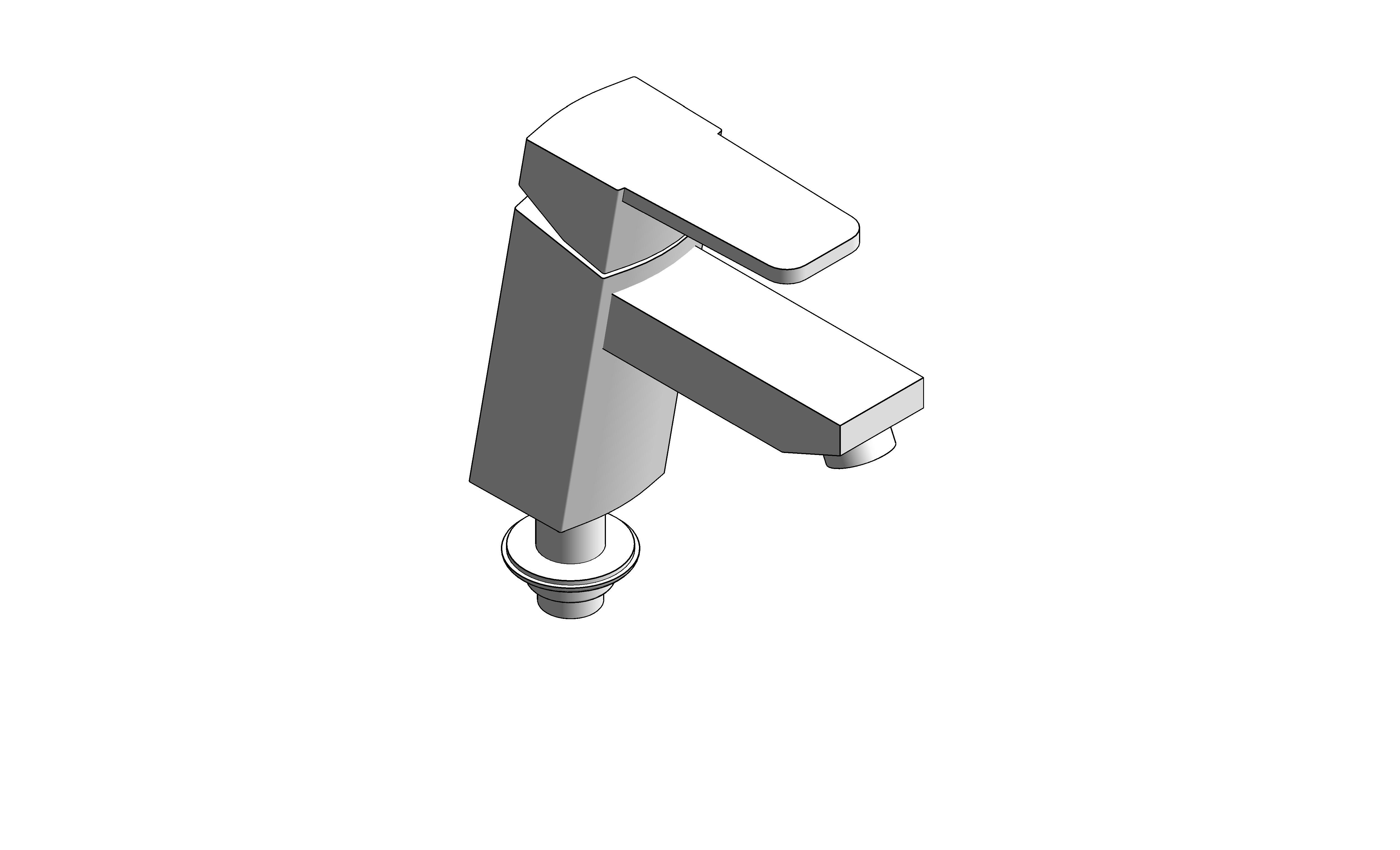 bimstore 3D image of the Concept Square Single Mono Faucet - FFAS0406-1T1500BT0 from American Standard