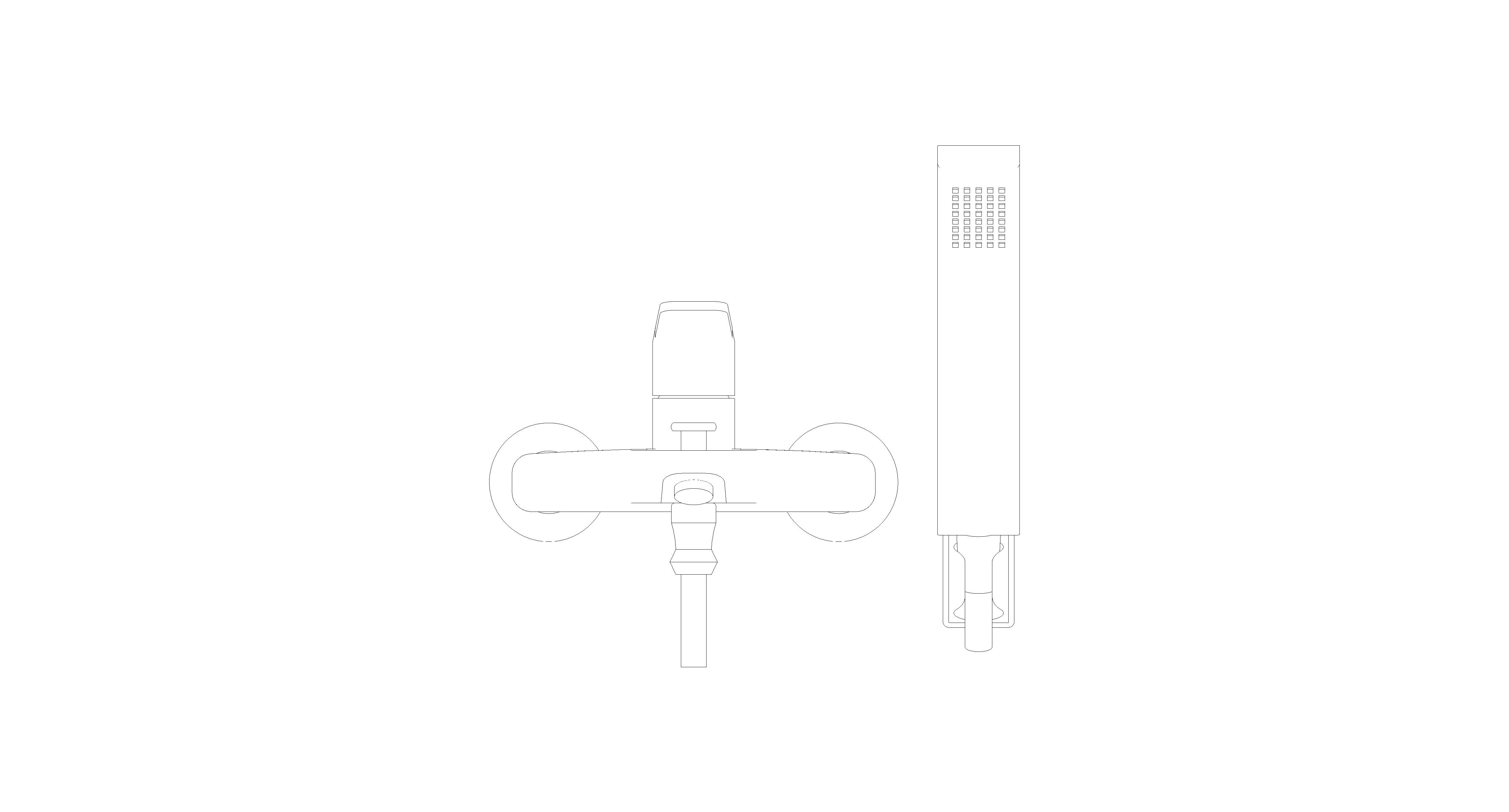 bimstore front image of American Standard - Concept Square Exposed BnS Faucet - FFAS0411-6T1500BT0