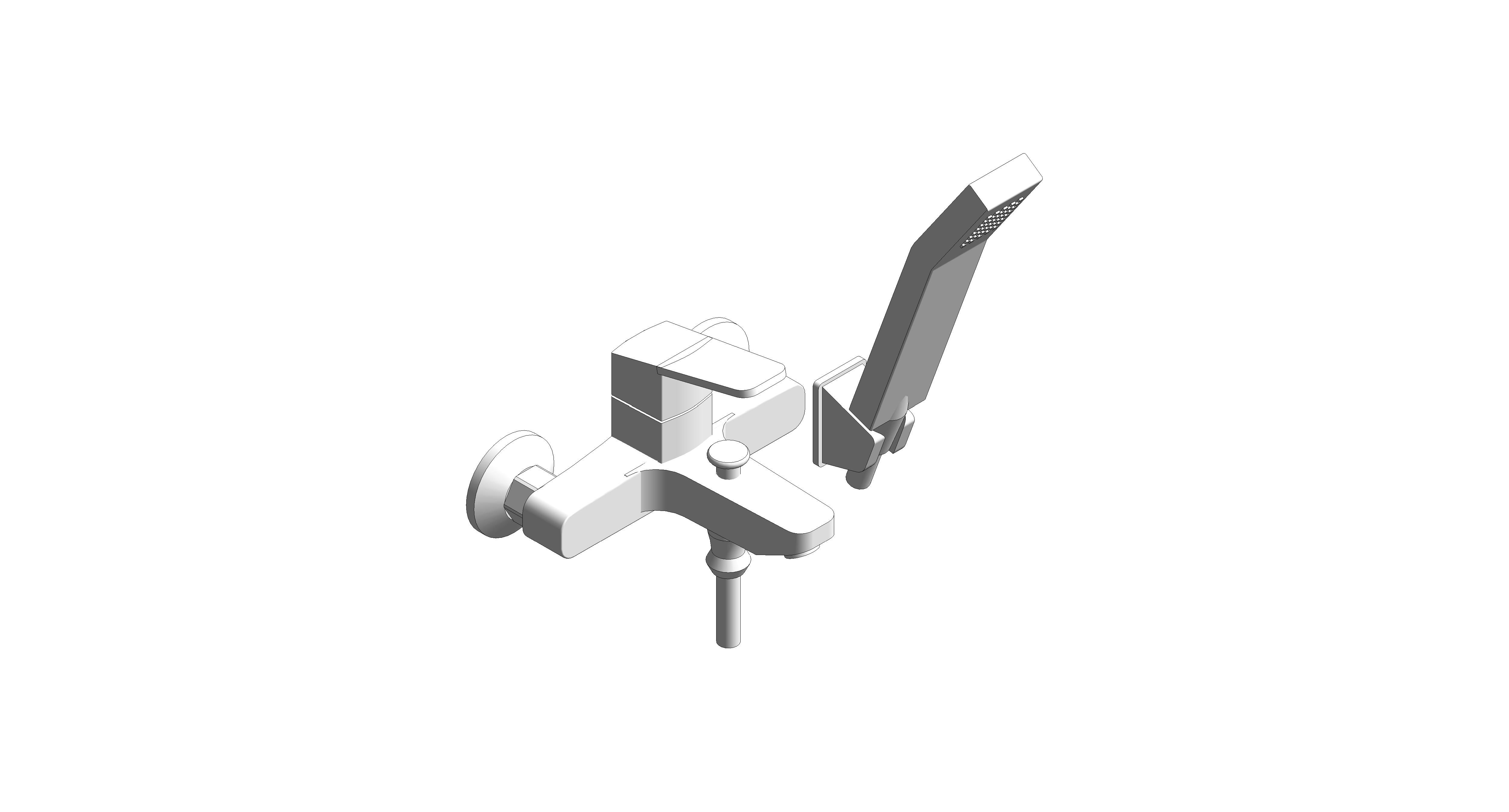 Product: Concept Square Exposed BnS Faucet - FFAS0411-6T1500BT0