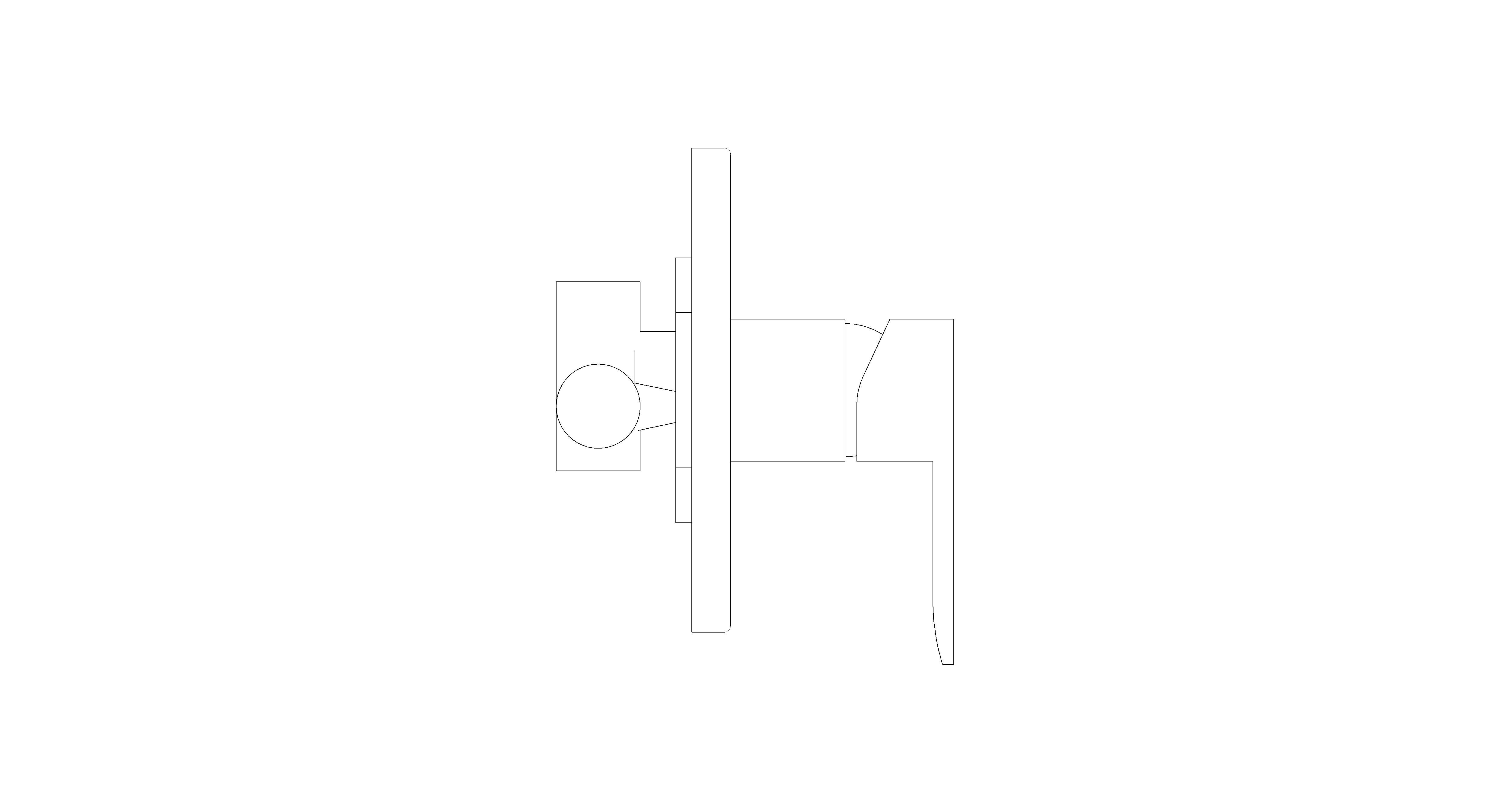 bimstore side image of American Standard - Concept Square Concealed Shower Only Mixer - FFAS0422-7T9500BT0