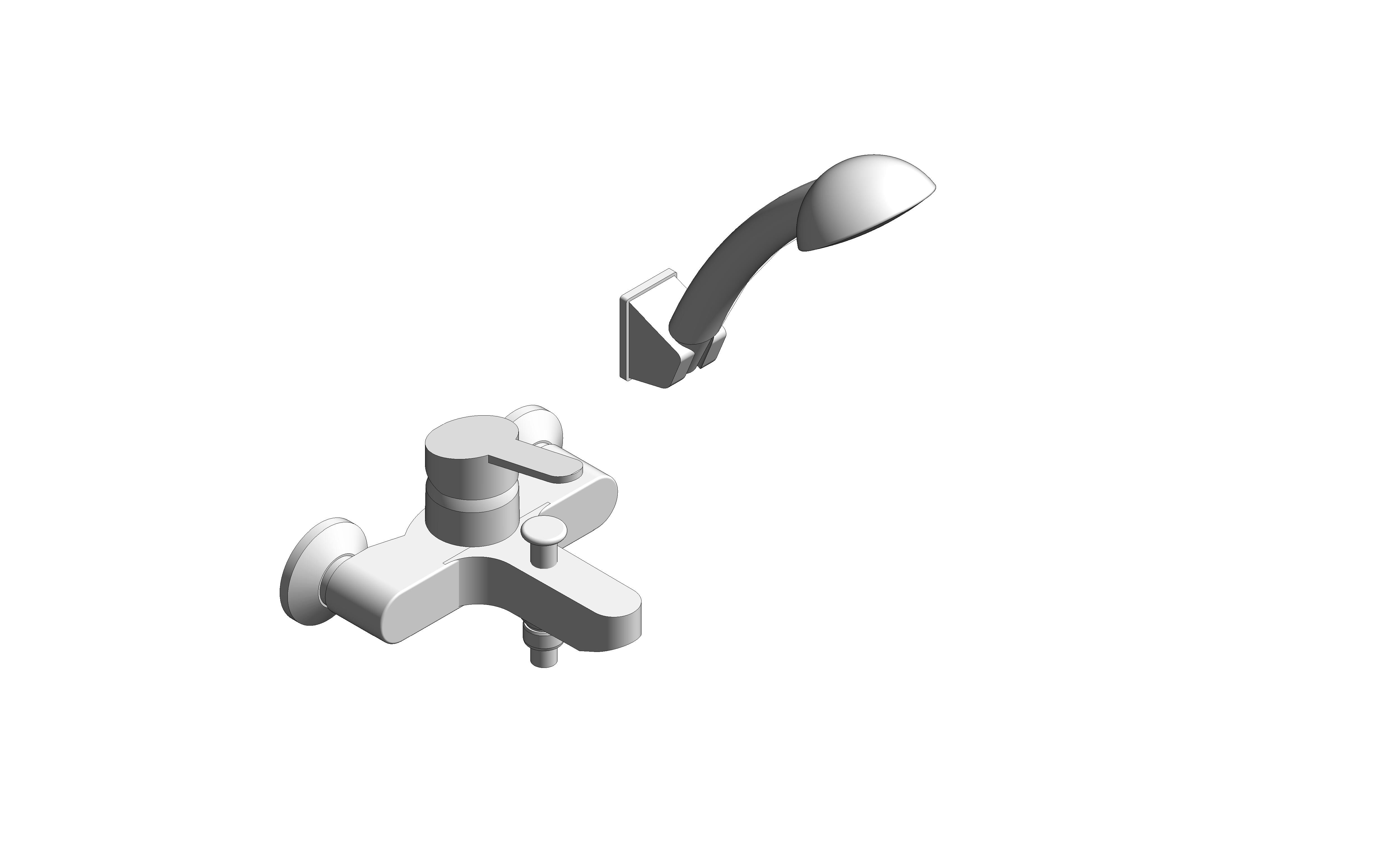 Product: Concept Round Exposed Bath & Shower Mixer with Shower Kit - FFAS1411-601500BF0