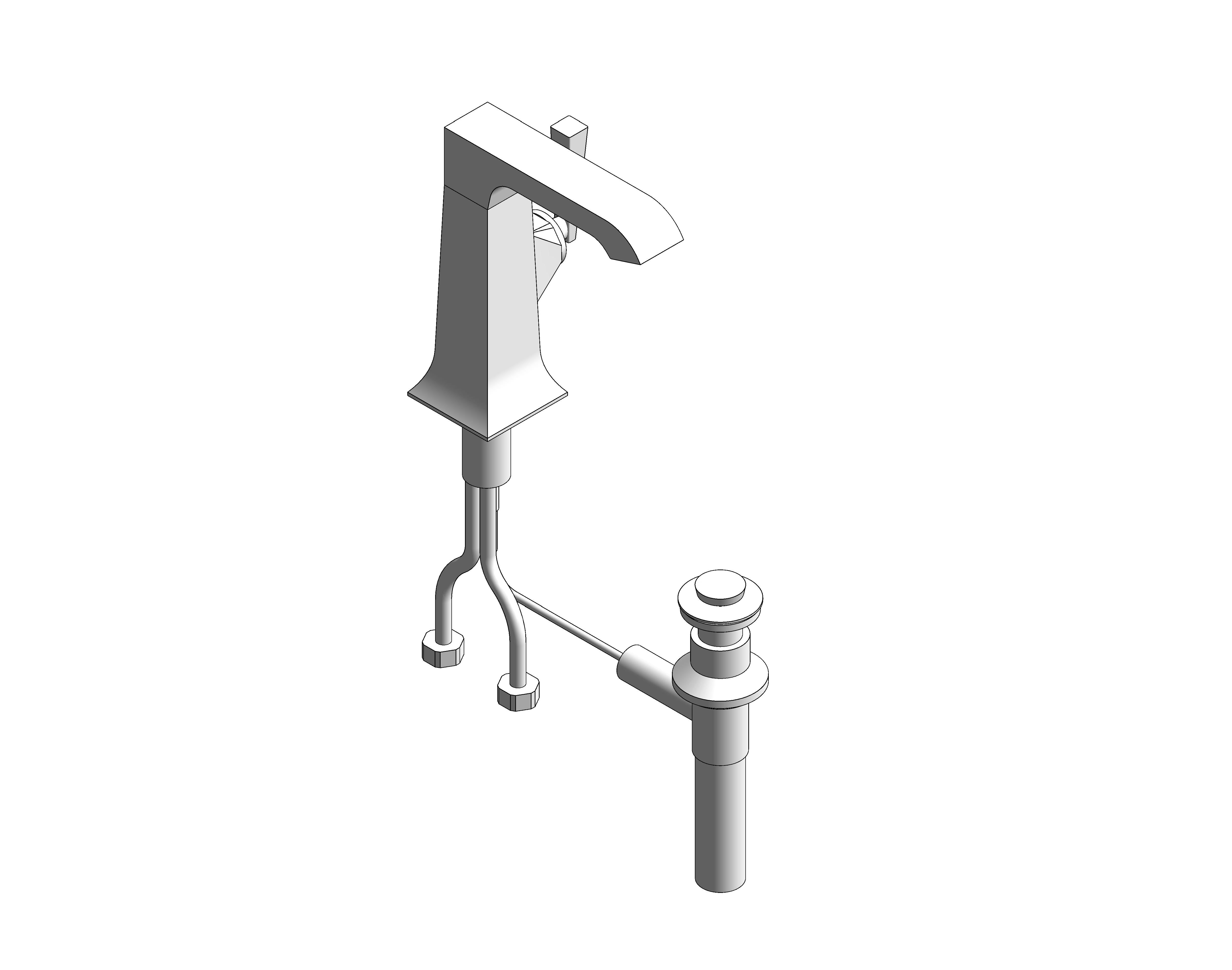 bimstore 3D image of the Kastello Basin Mixer with Pop-Up Drain - FFAS1601-101500BC0 from American Standard