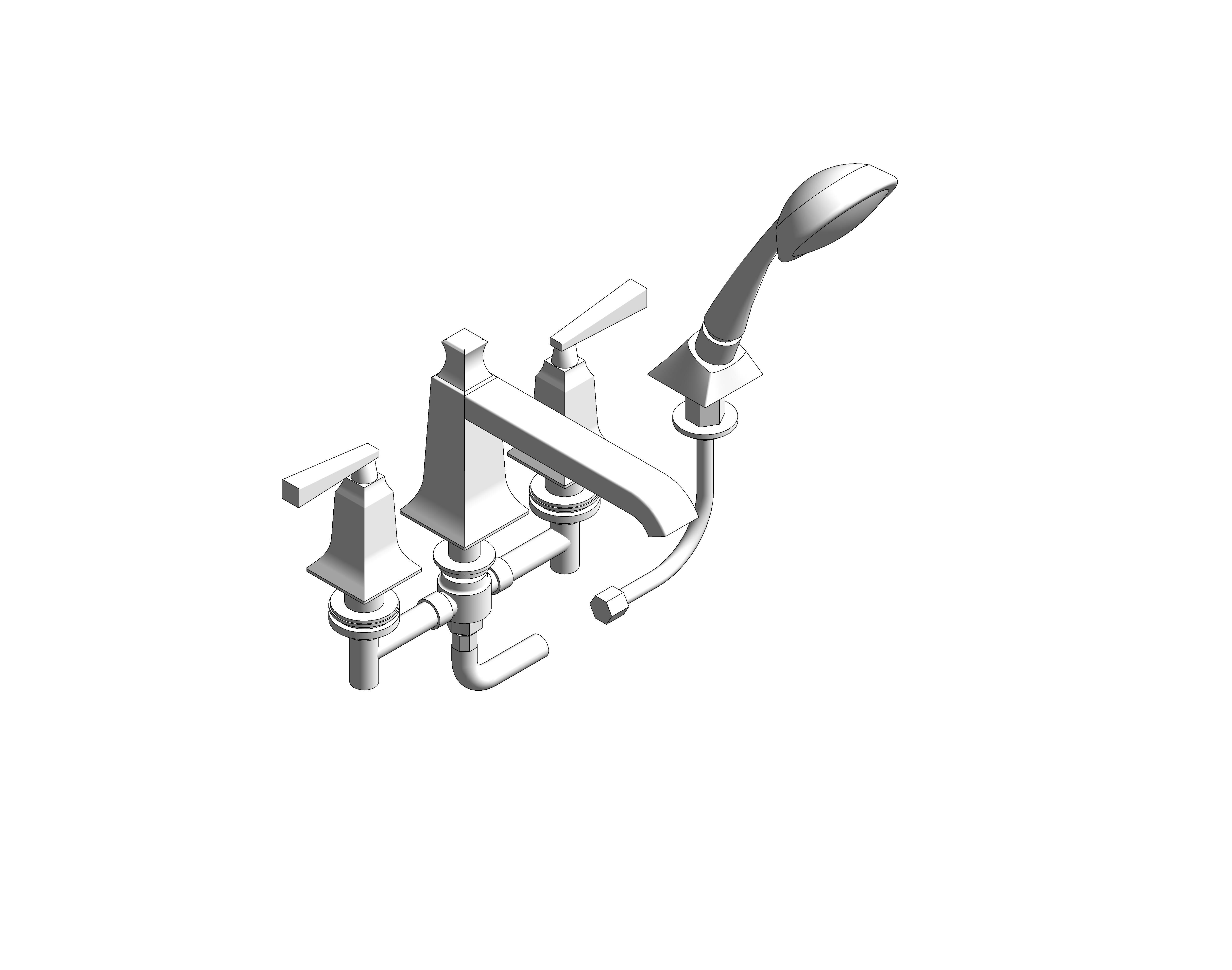 Product: Kastello Deck Mount Bath & Shower Mixer with Shower Kit - FFAS1600-601500BC0