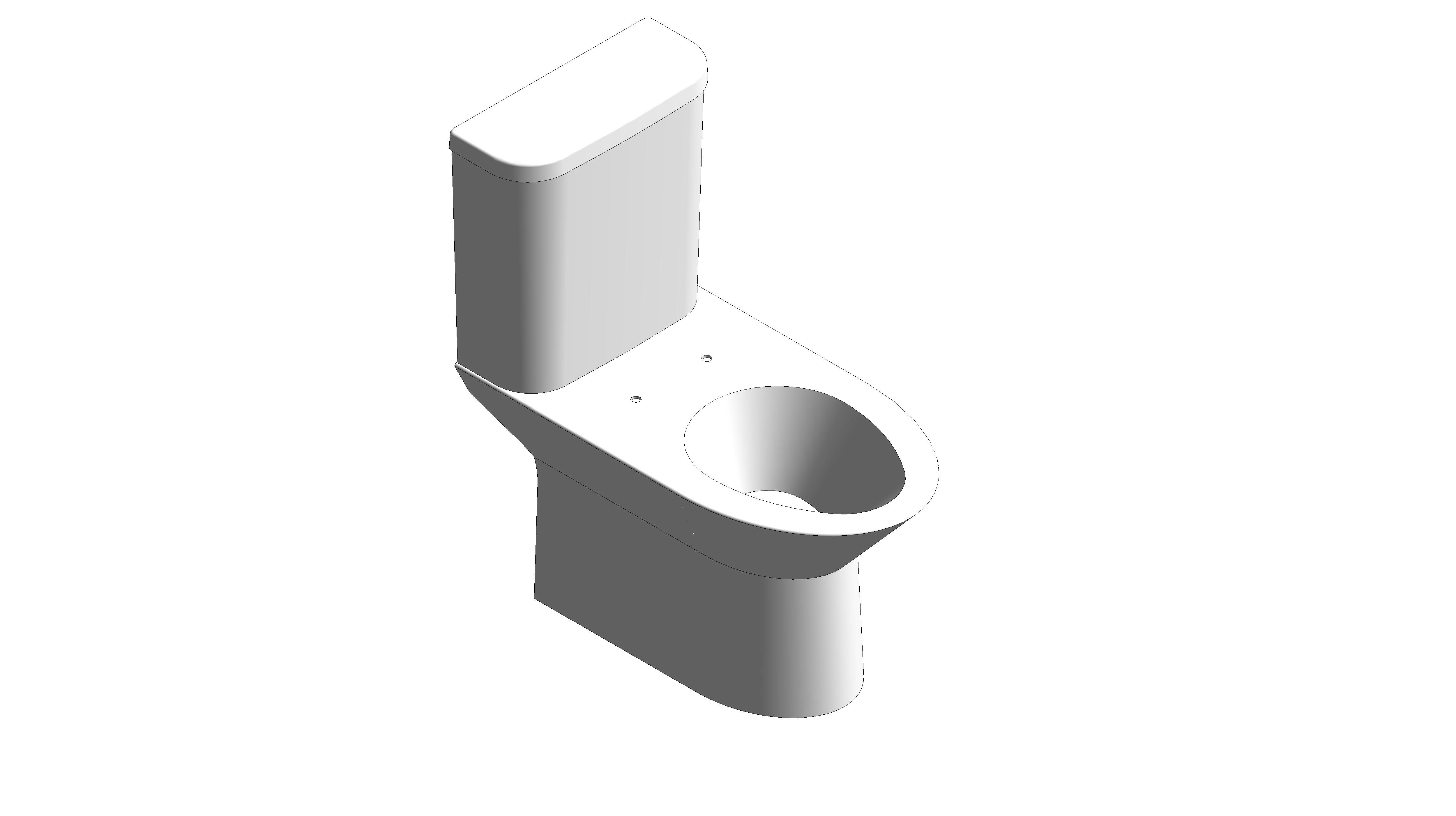 bimstore 3D image of the Neo Modern Close Coupled Toilet with Smart Lid (Lever) - CL26325-6DACTST from American Standard