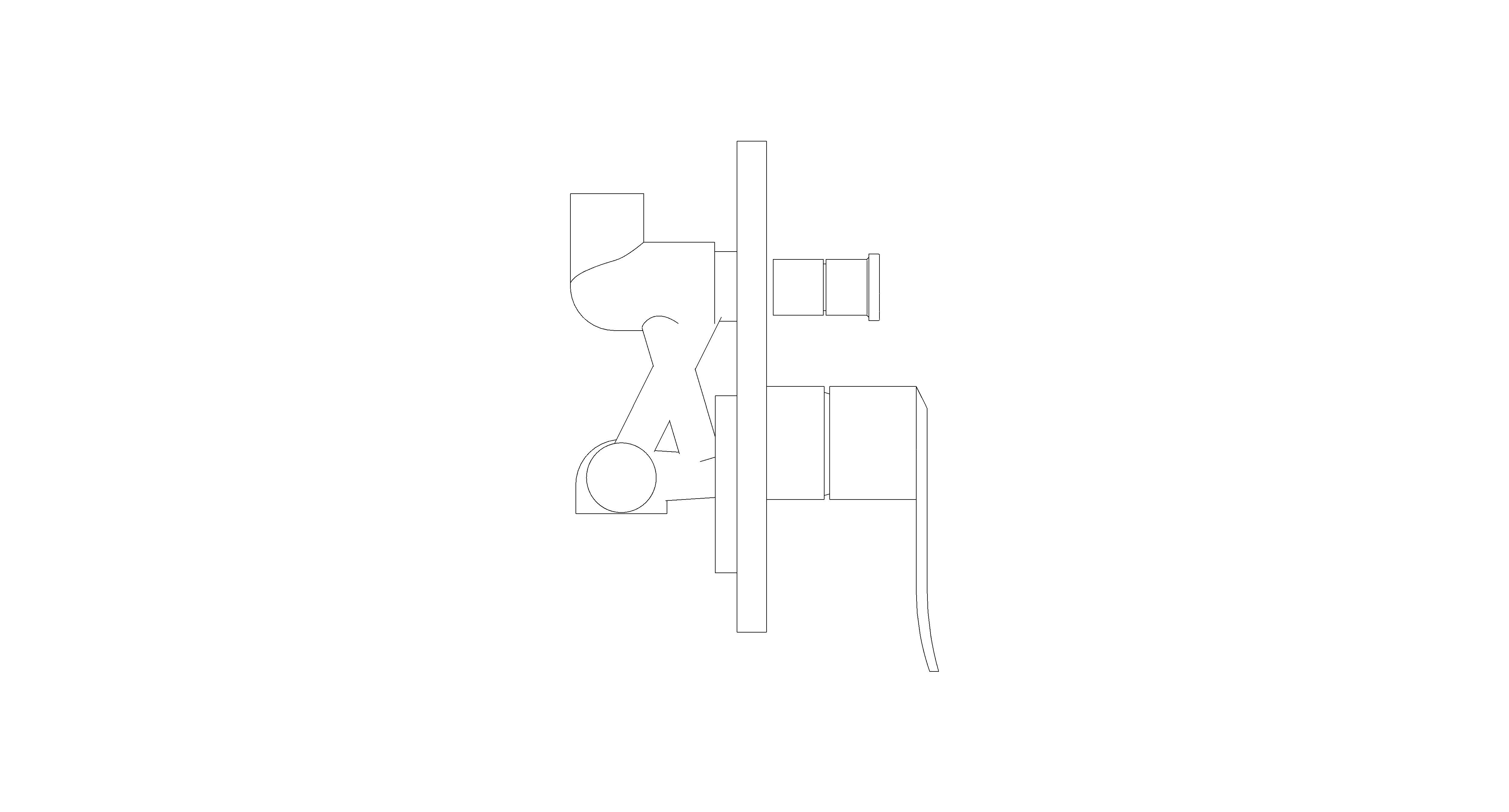 bimstore side image of American Standard - Neo Modern Concealed BnS Mixer - FFAS0721-6T9500BT0