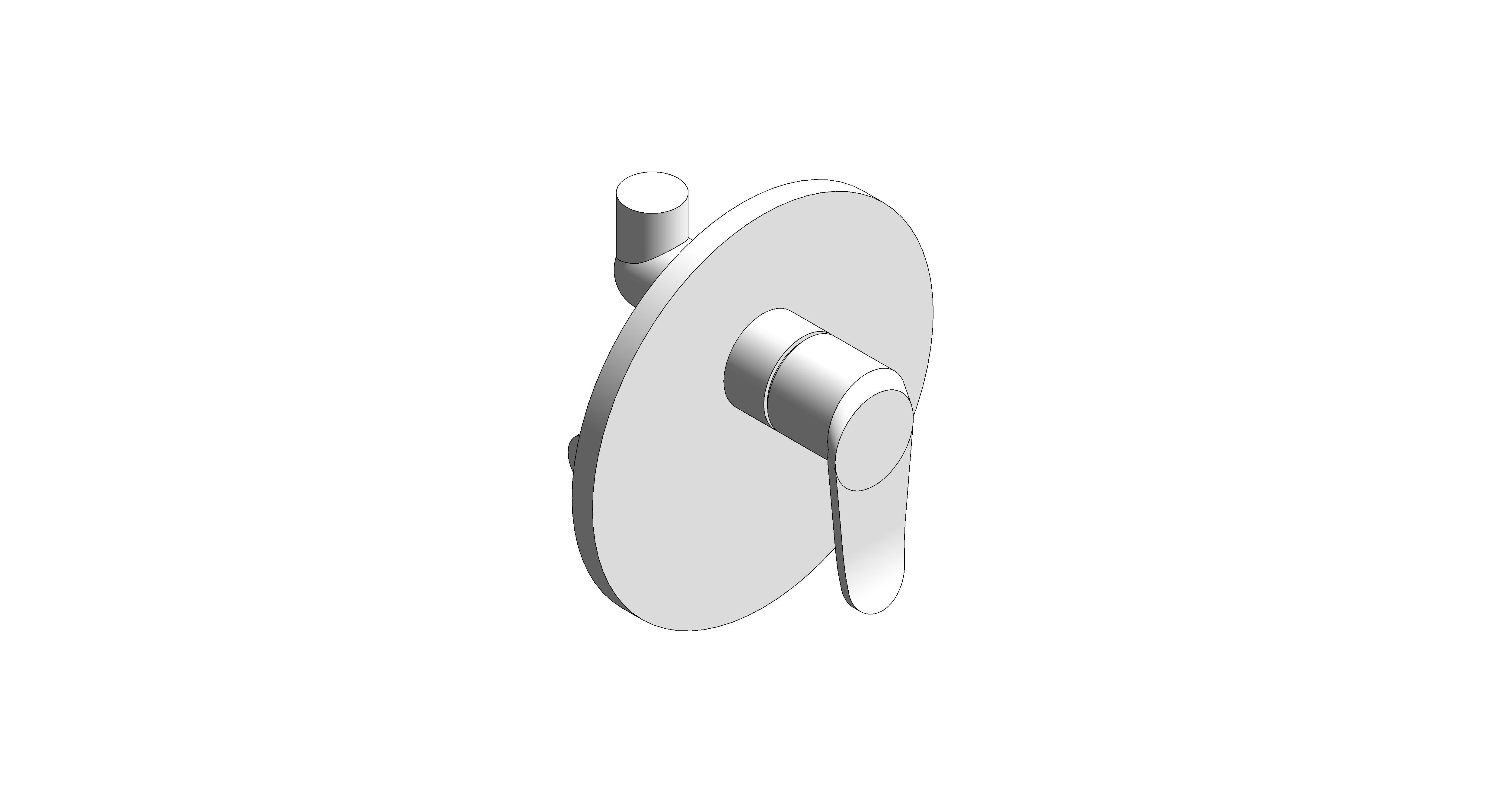 bimstore 3D image of American Standard - Neo Modern Concealed Shower Only Mixer - FFAS0722-7T9500BT0