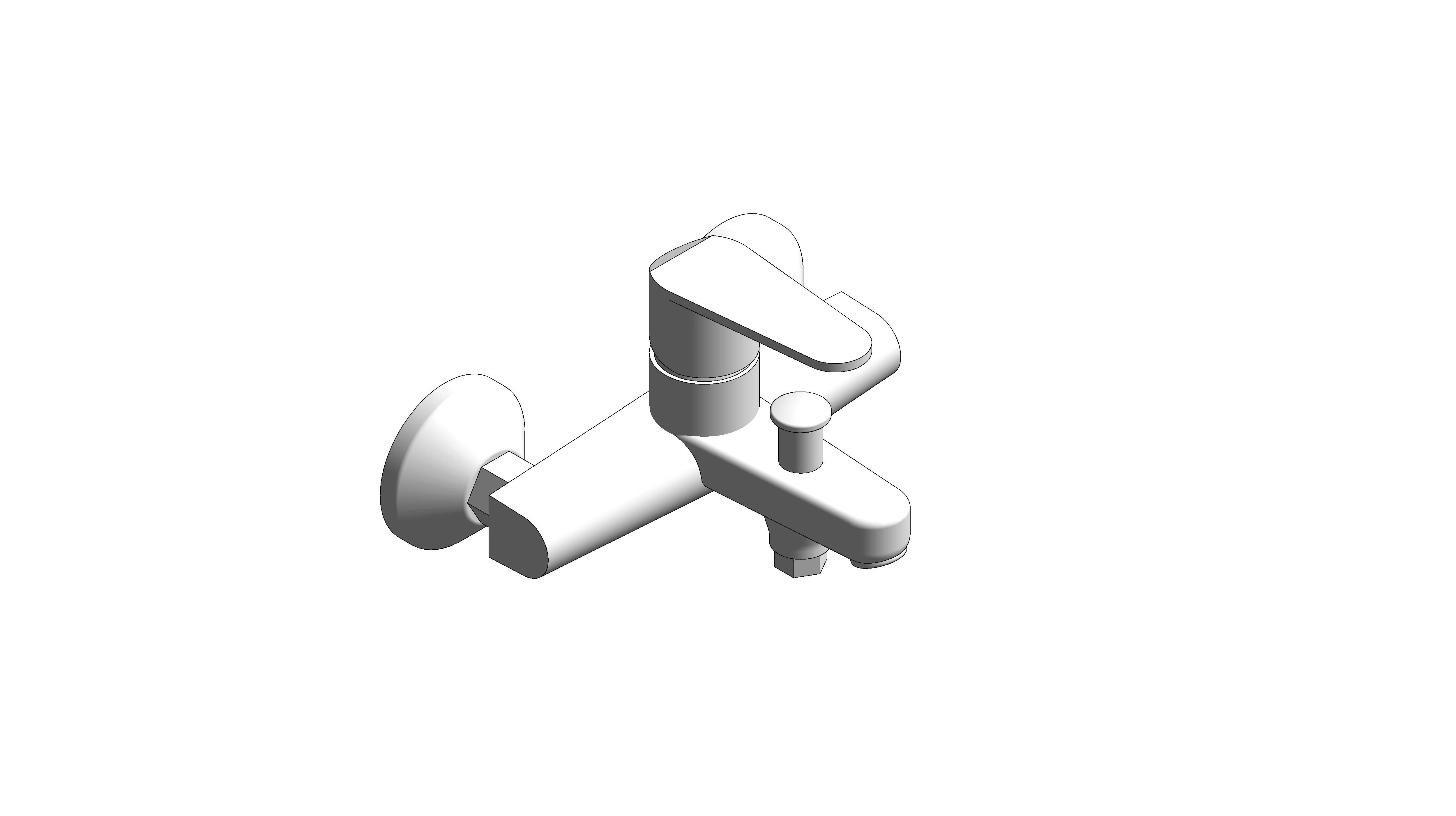 Product: Neo Modern Exposed Bath & Shower Mixer with Shower Kit - FFAS0711-601500BF0