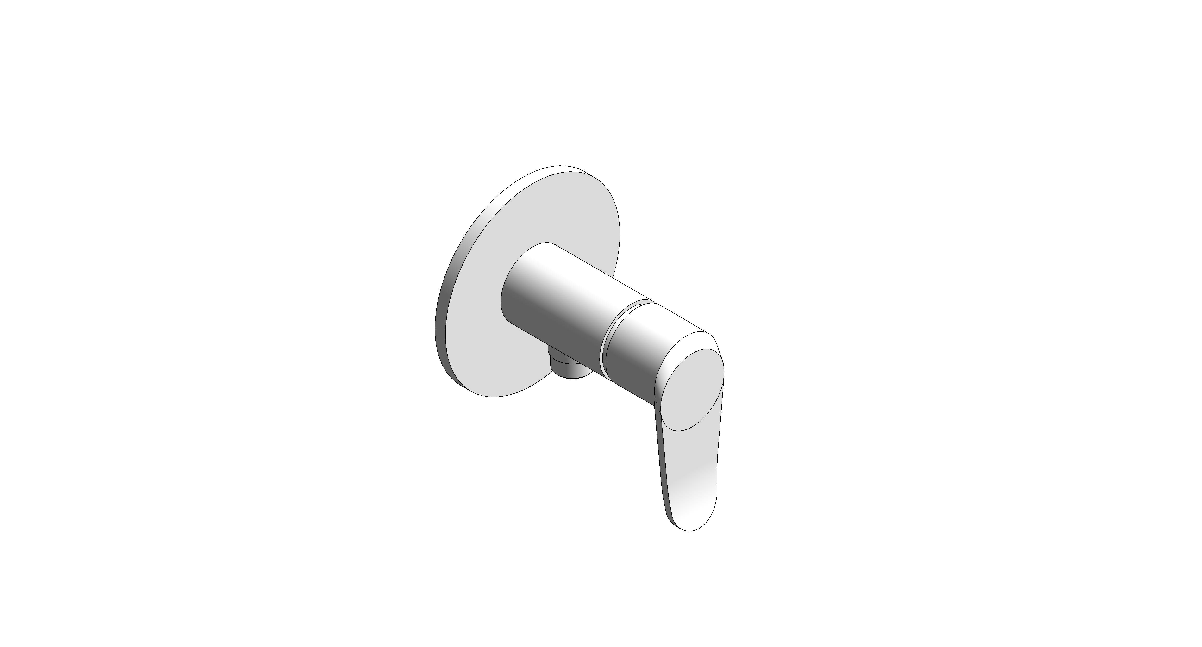 Product: Neo Modern Exposed Mono Shower Only Faucet - FFAS0726-7T1500BT0