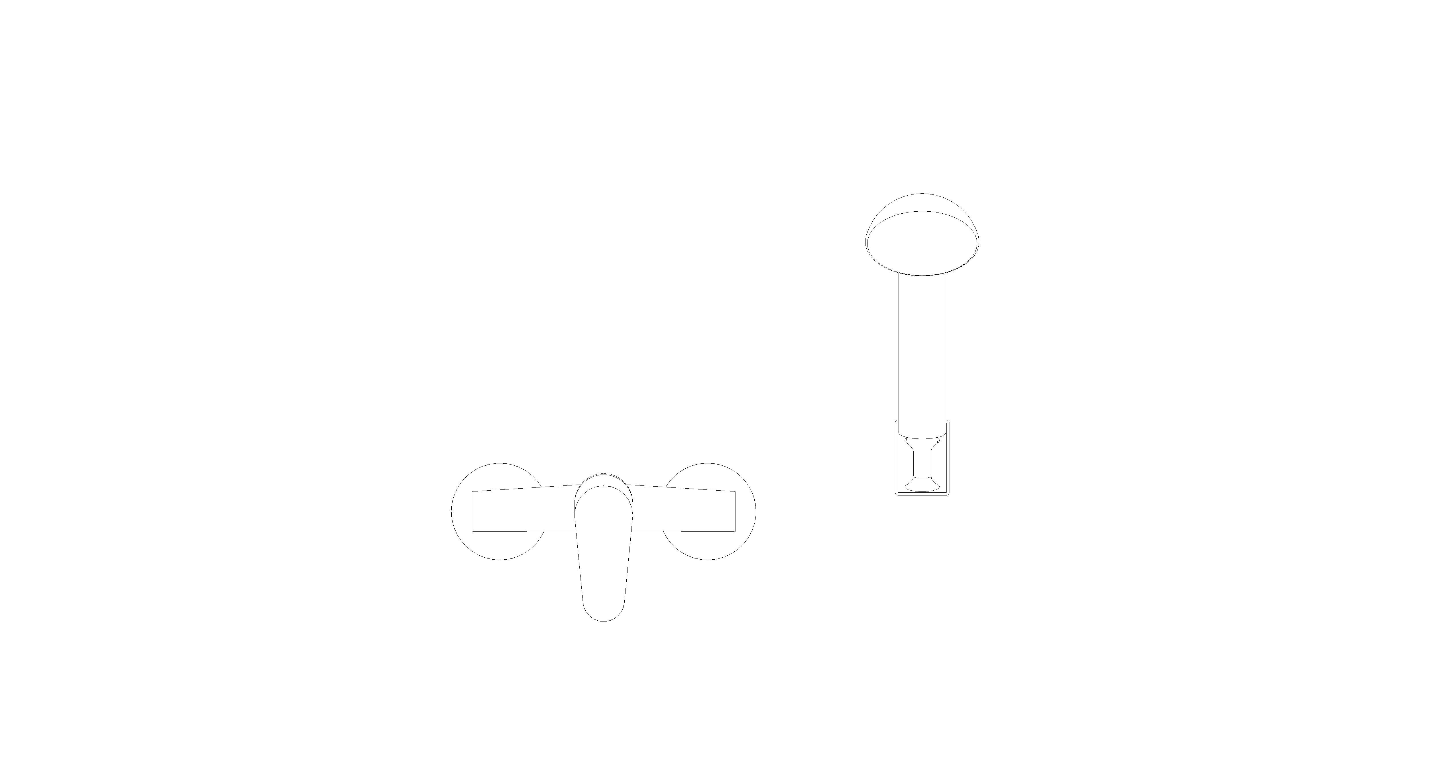 bimstore front image of American Standard - Neo Modern Exposed Shower Only Faucet - FFAS0712-7T1500BT0