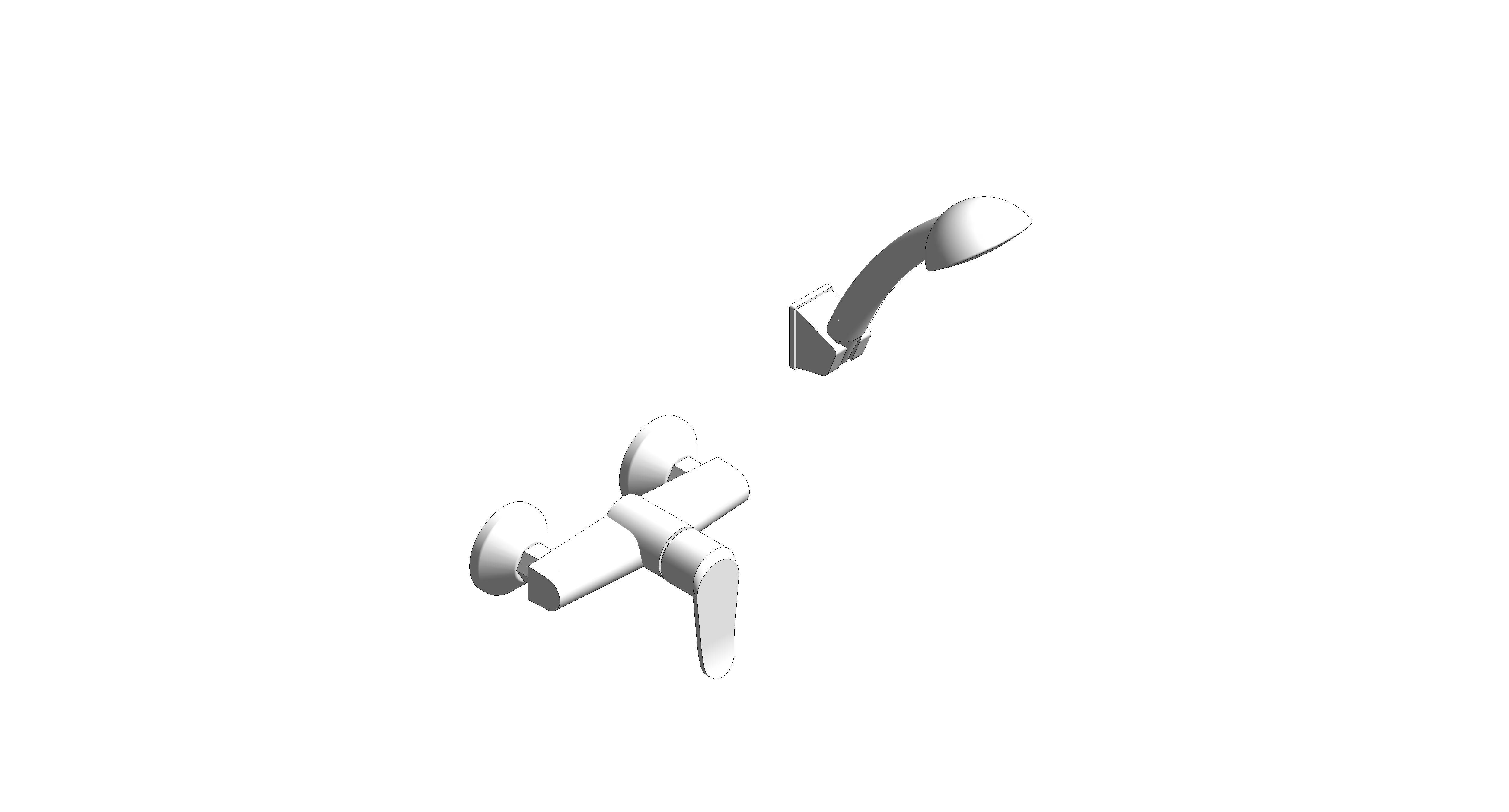 bimstore 3D image of American Standard - Neo Modern Exposed Shower Only Faucet - FFAS0712-7T1500BT0