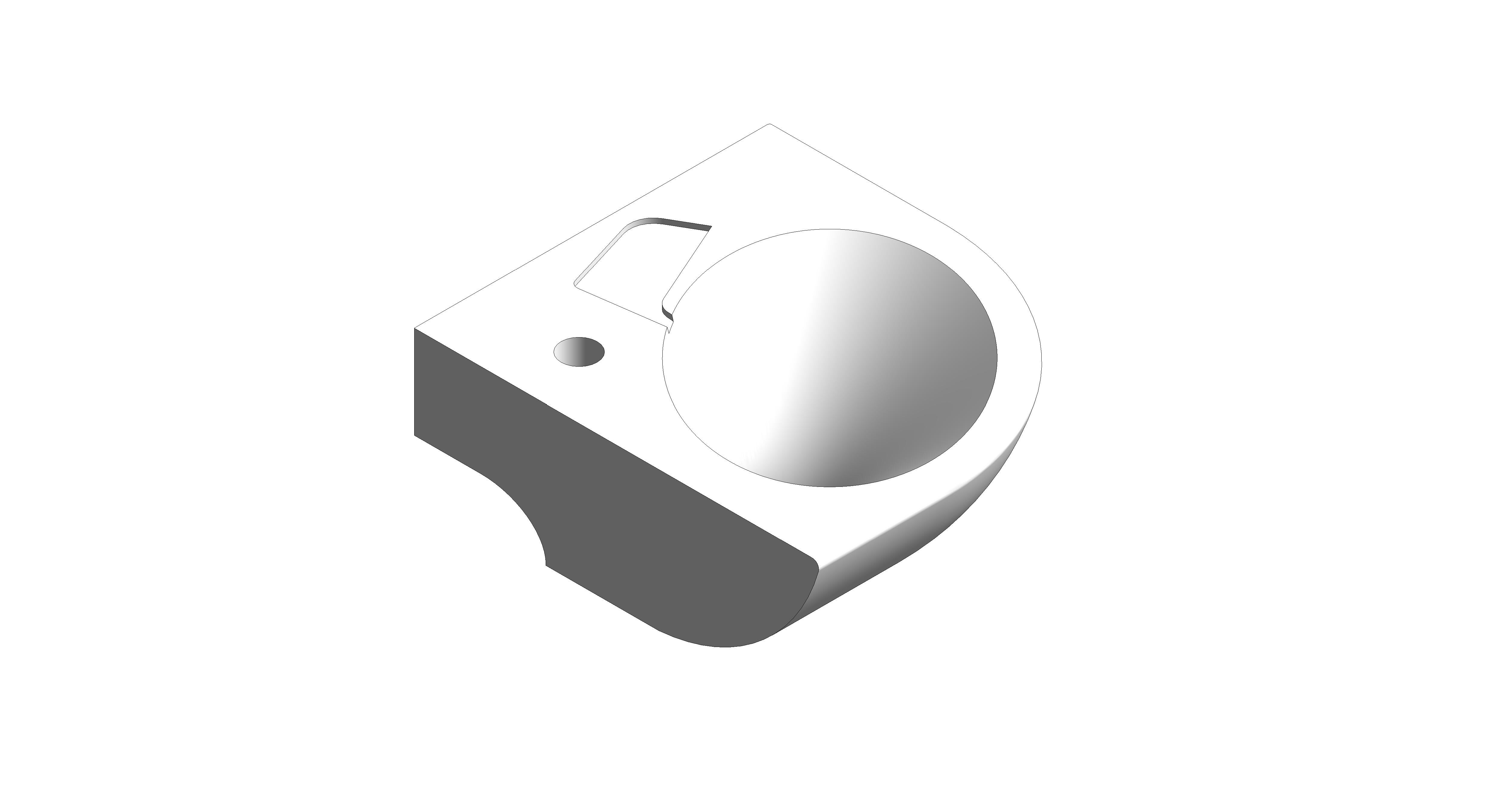 bimstore 3D image of American Standard - NEW CODIE-C 1TH Corner W/H Lavatory WT - CL0940I-6DAB