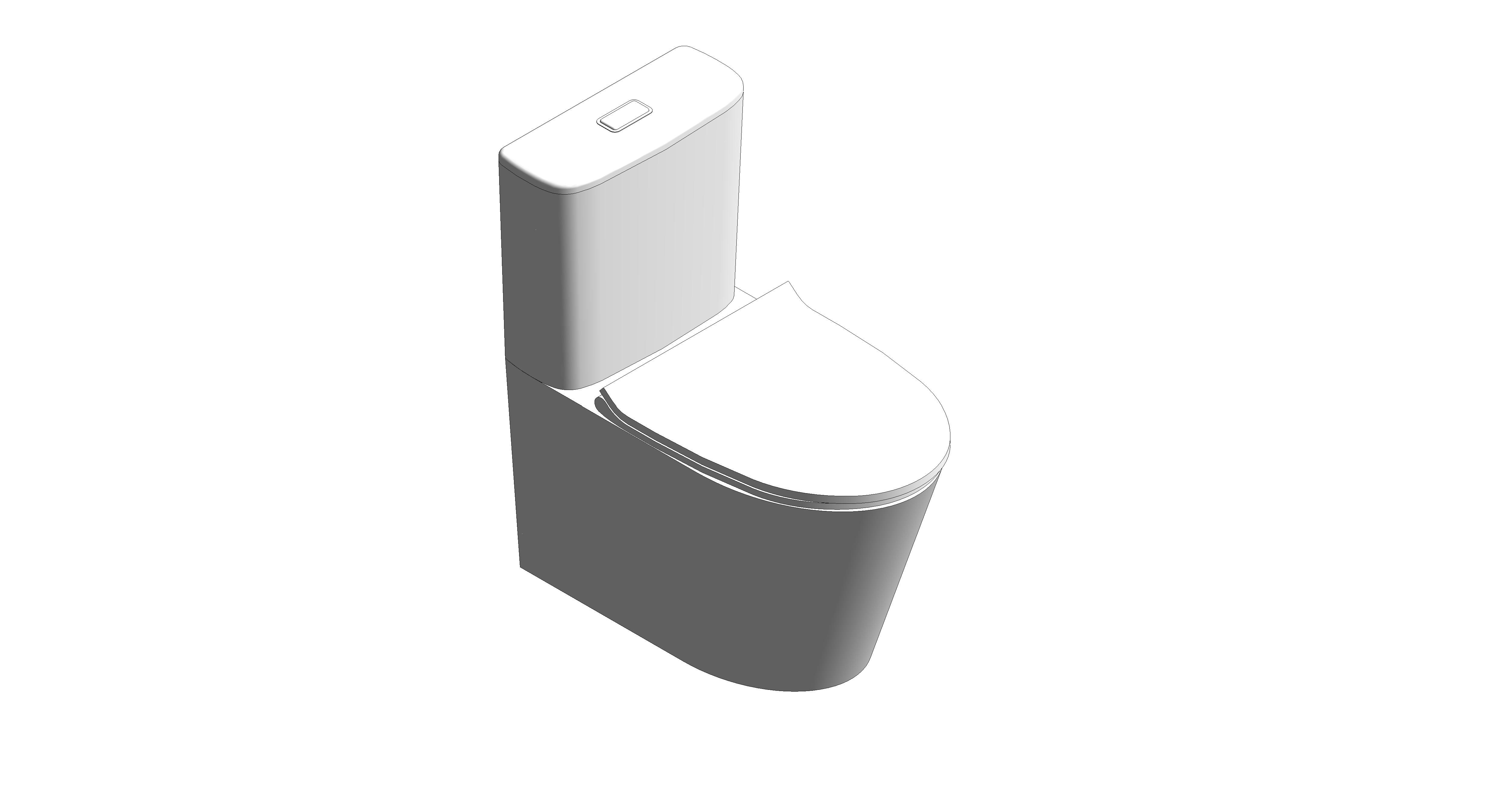 bimstore 3D image of American Standard - Signature Close Coupled Back to Wall Toilet - Bottom Inlet