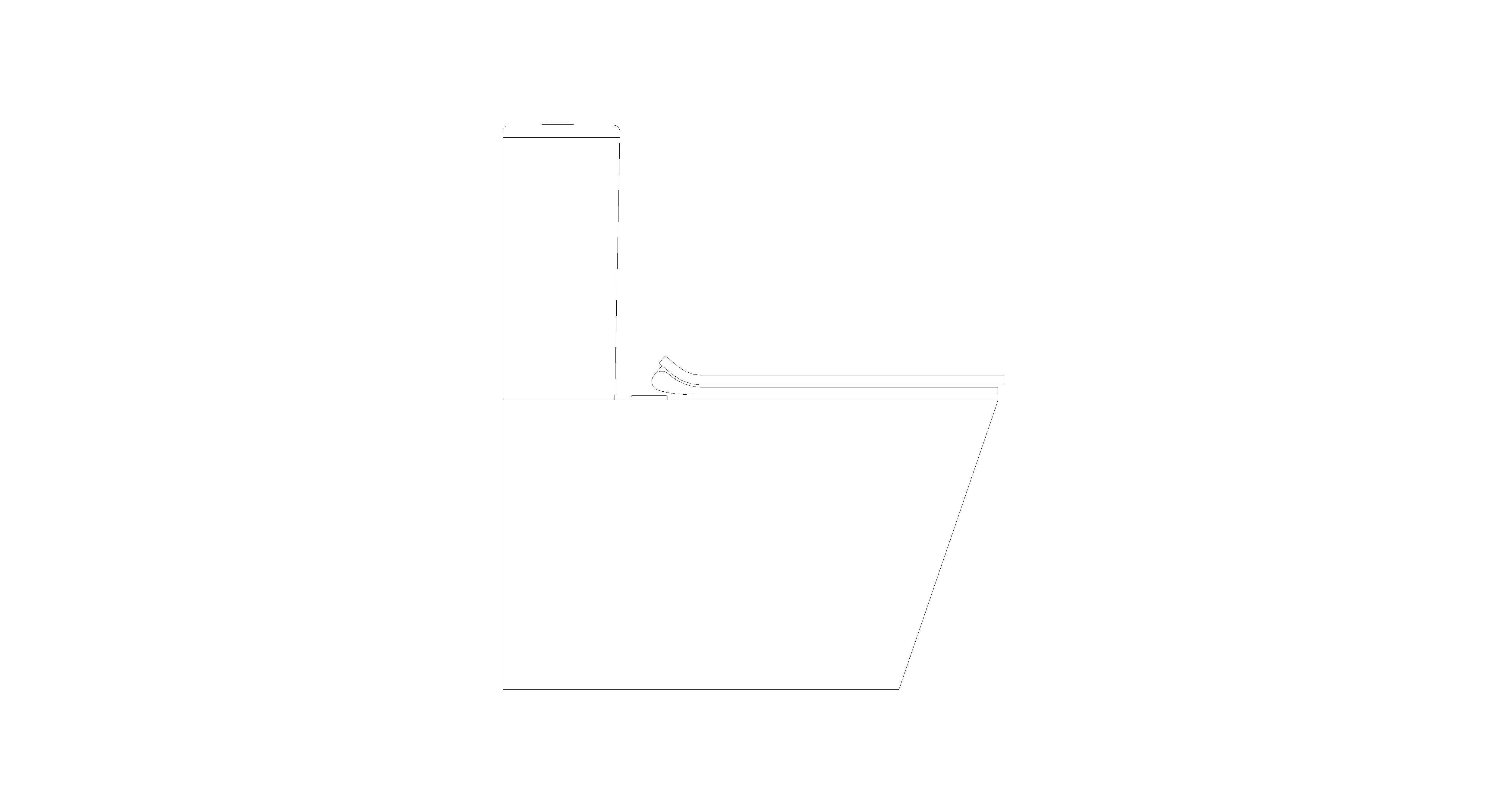bimstore side image of American Standard - Signature Close Coupled Back to Wall Toilet - Bottom Inlet