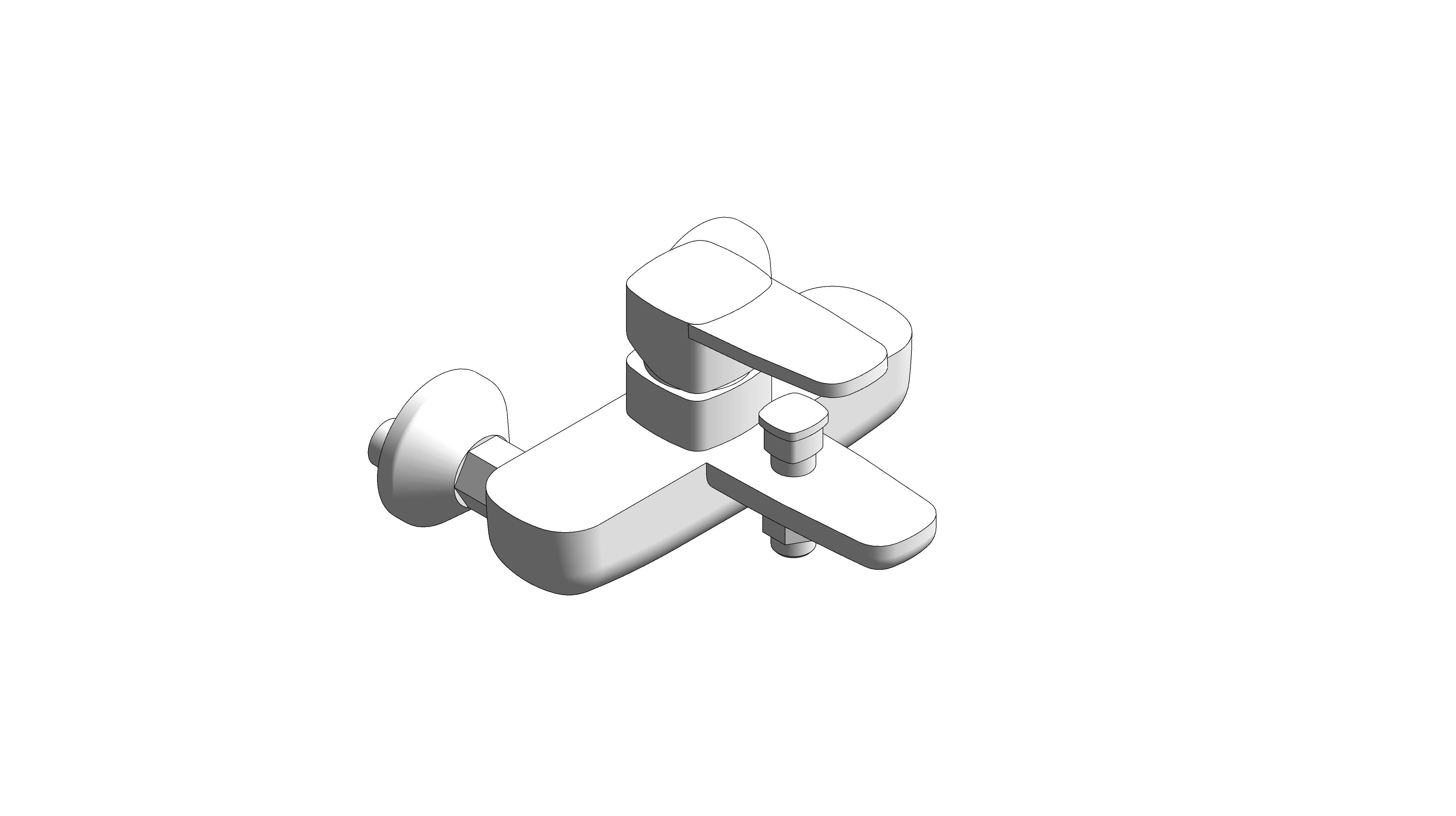 bimstore 3D image of the Signature Exposed Bath & Shower Mixer - FFAS1711-609500BT0 from American Standard