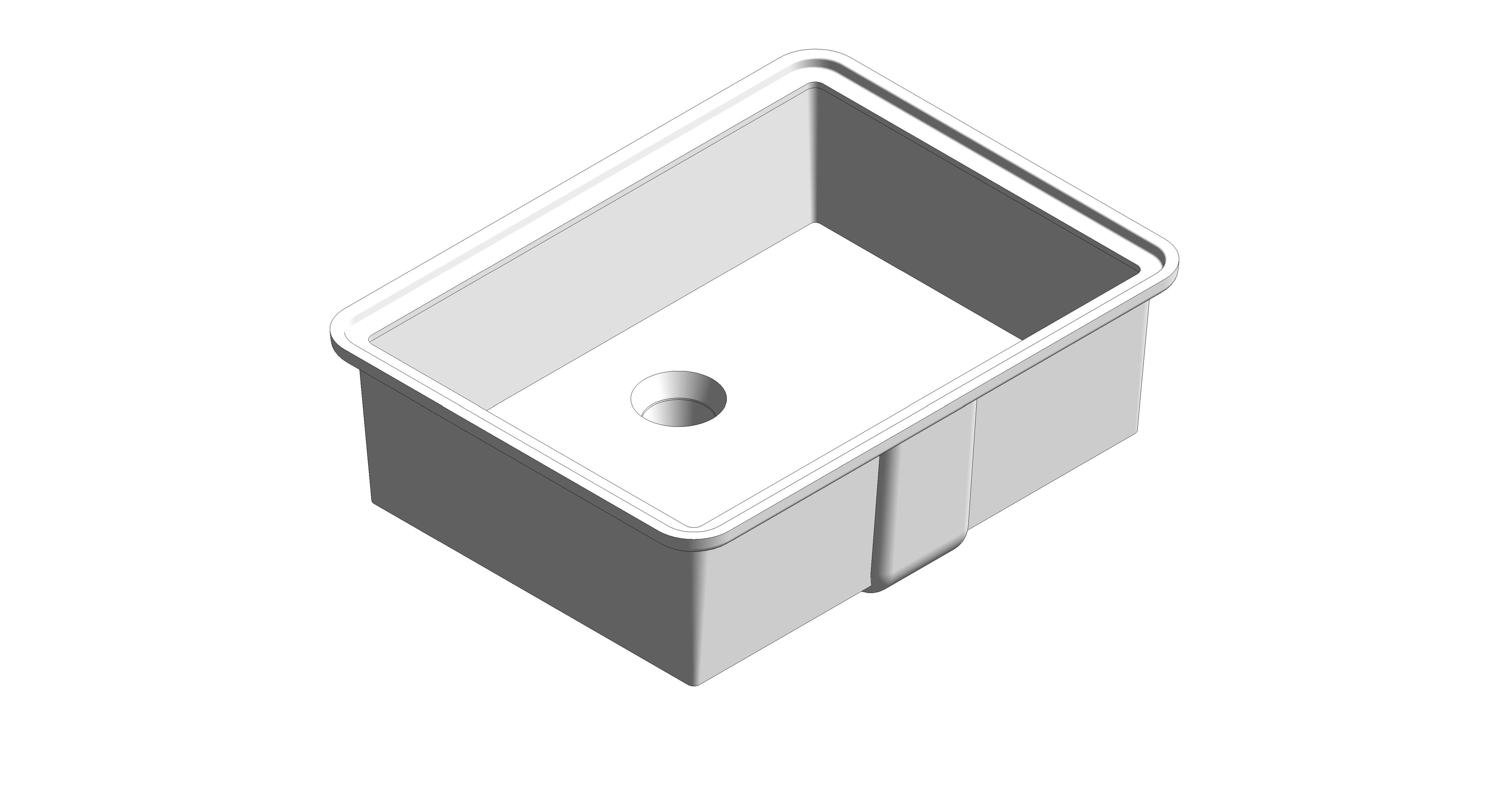 bimstore 3D image of the American Standard - Thin Touch Square Undercounter Washbasin 500mm - CCASF514-1000410F0