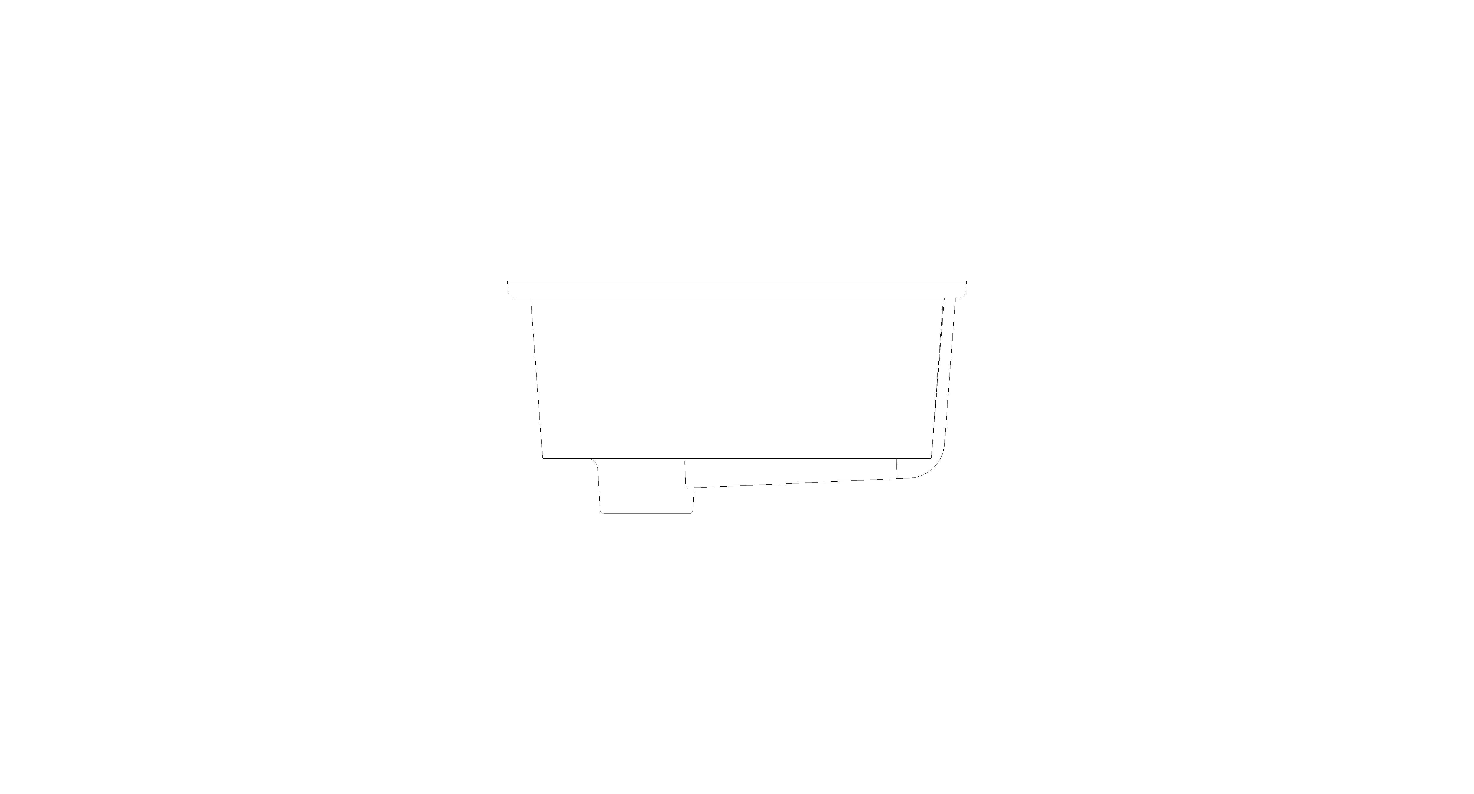 bimstore side image of the American Standard - Thin Touch Square Undercounter Washbasin 500mm - CCASF514-1000410F0