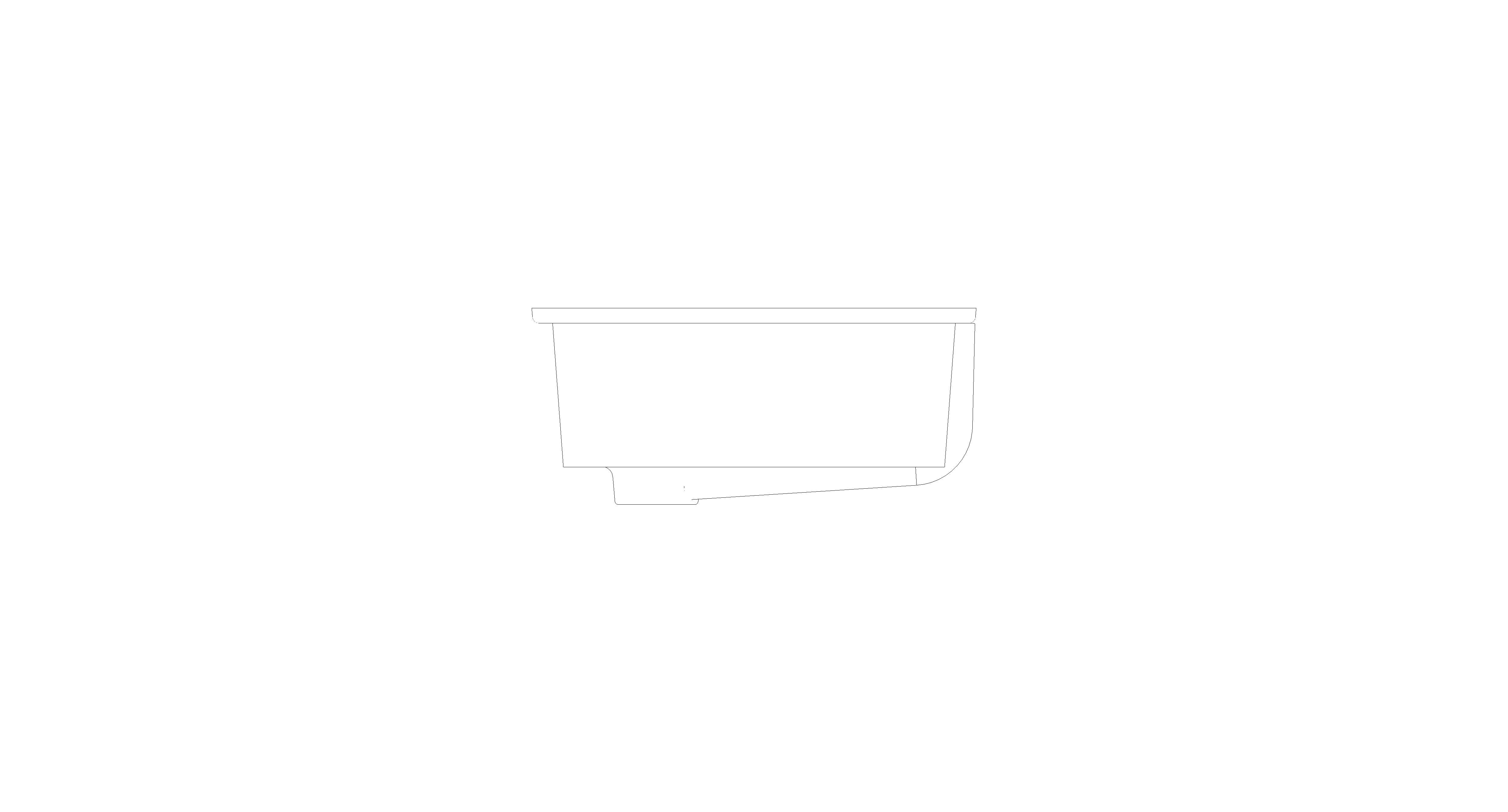 bimstore side image of the American Standard - Thin Touch Square Undercounter Washbasin 600mm - CCASF513-1000410F0