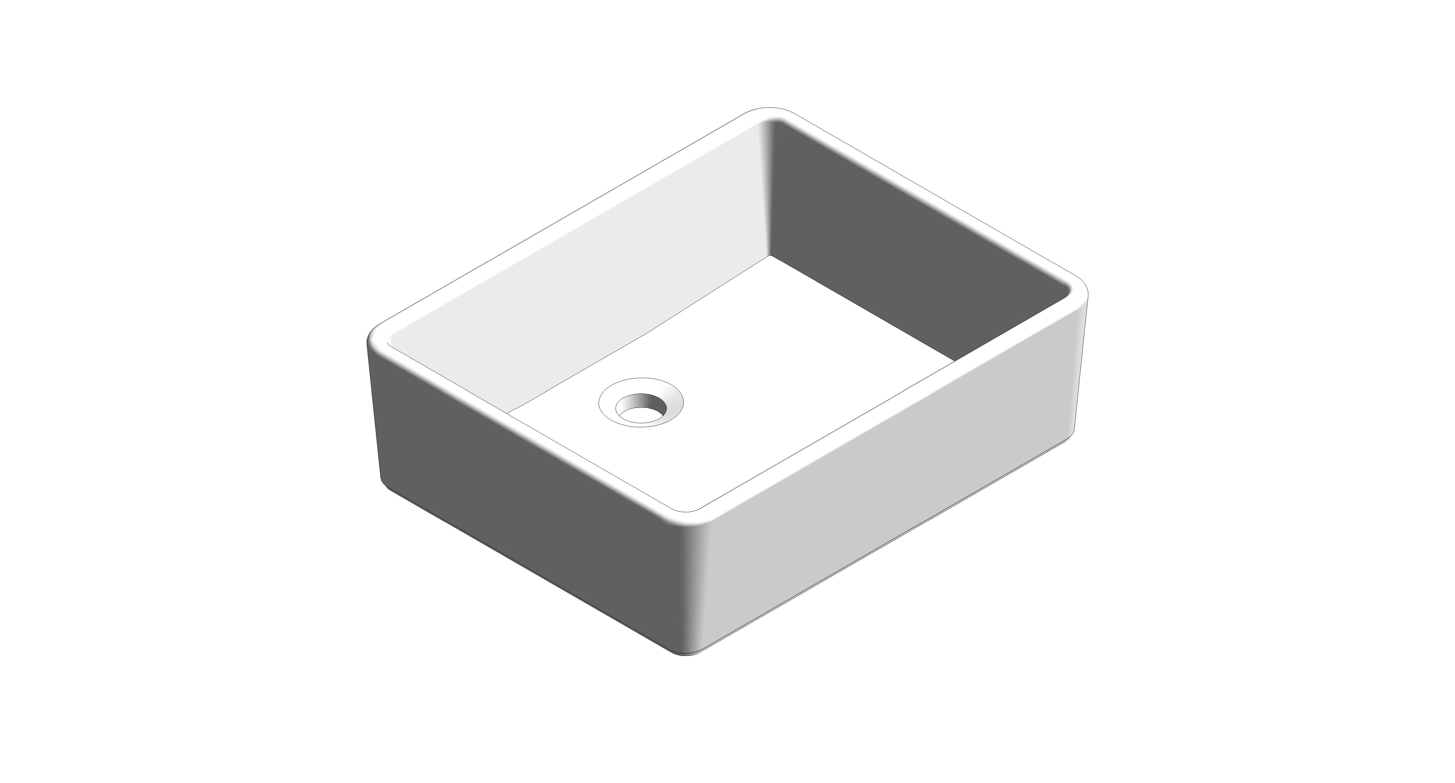 bimstore 3D image of the American Standard - Thin Touch Square Vessel 500mm - CCASF611-0000410F0