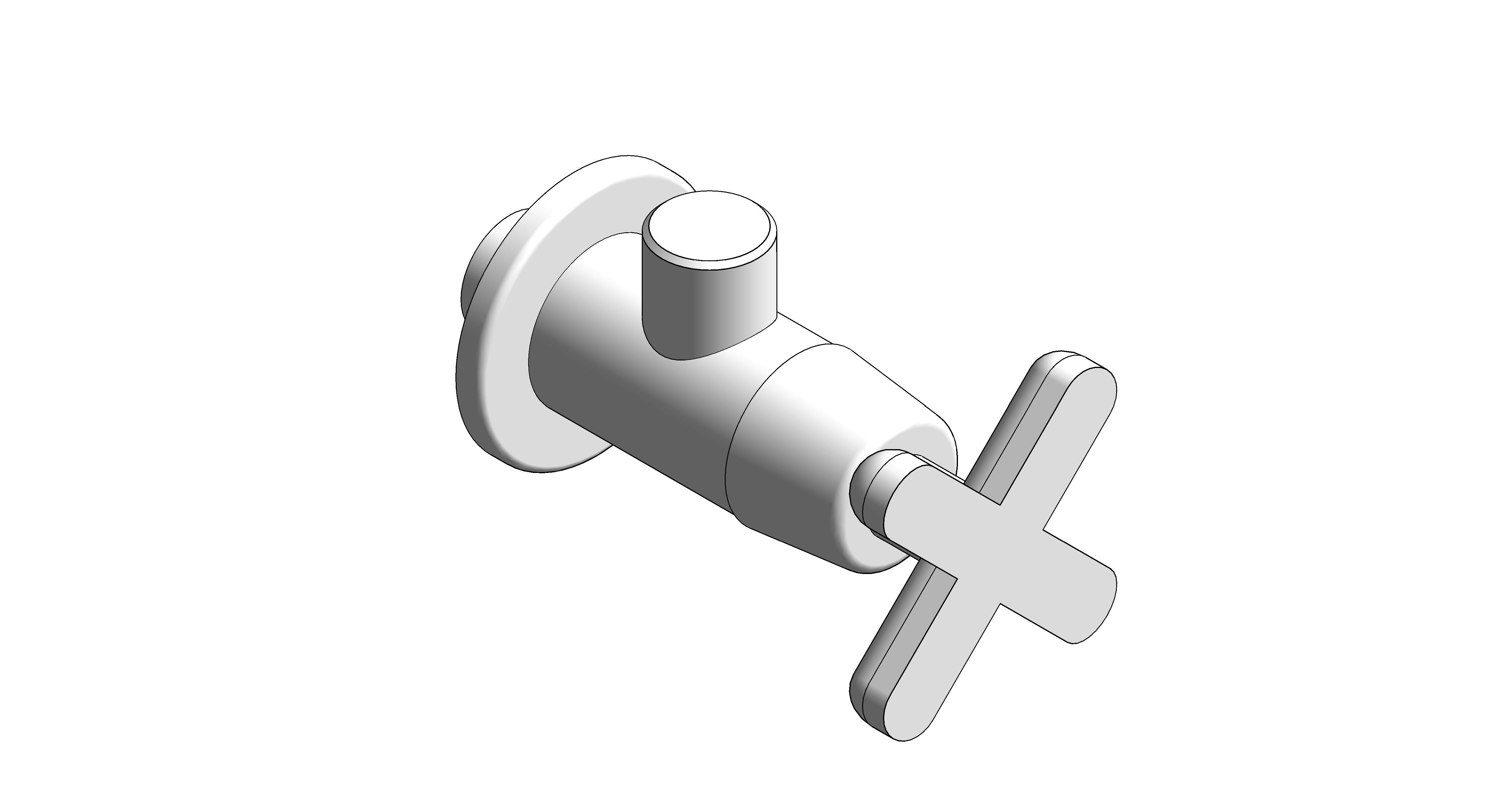 bimstore 3D image of American Standard - Winston Exposed Shower Mono (Cross Handle) - FFAST704-7T1500BT0
