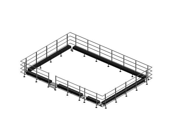 Screen Support Building bimstore - Big Foot - Screen Support (Single & Corner)