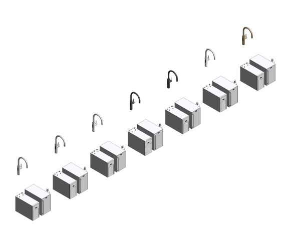 Image of Billi Quadra Sparkling with Gooseneck Multifunction Mixer Tap