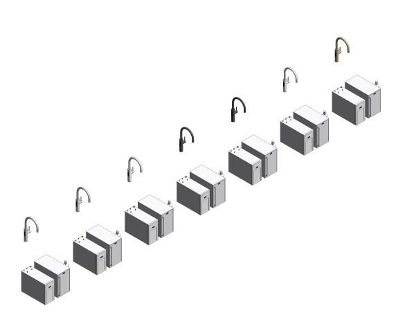 Image of Billi Quadra Sparkling with Gooseneck Multifunction Mixer Tap