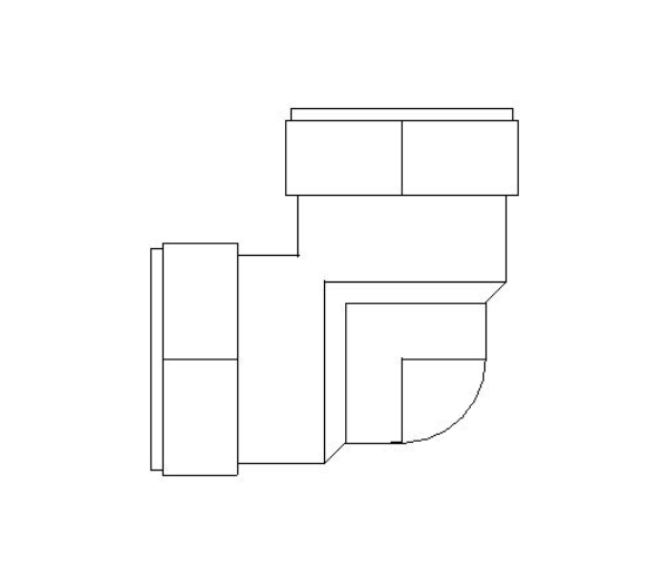 bimstore plan image of the Compression Elbow from Boss