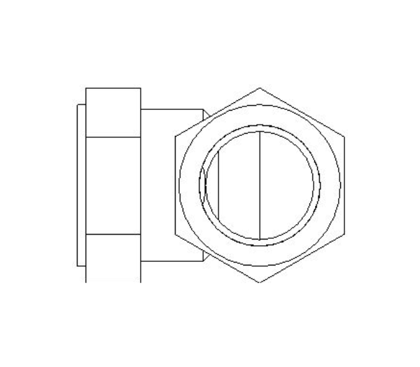 bimstore side image of the Compression Elbow from Boss