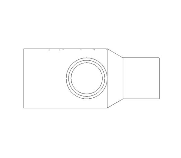 bimstore front image of the End Feed Fitting - End Reduced Tee from Boss