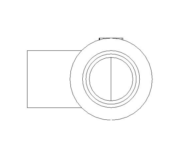 bimstore side image of the End Feed Fitting - End Reduced Tee from Boss