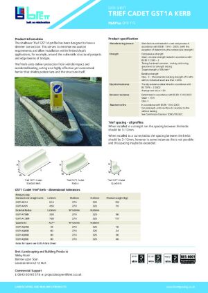 Trief Design bimstore - Brett Landscaping - Trief GST1A Kerb