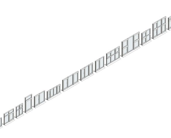 Product: Profile 22 Casement Window - Chamfered - Fixed Combinations