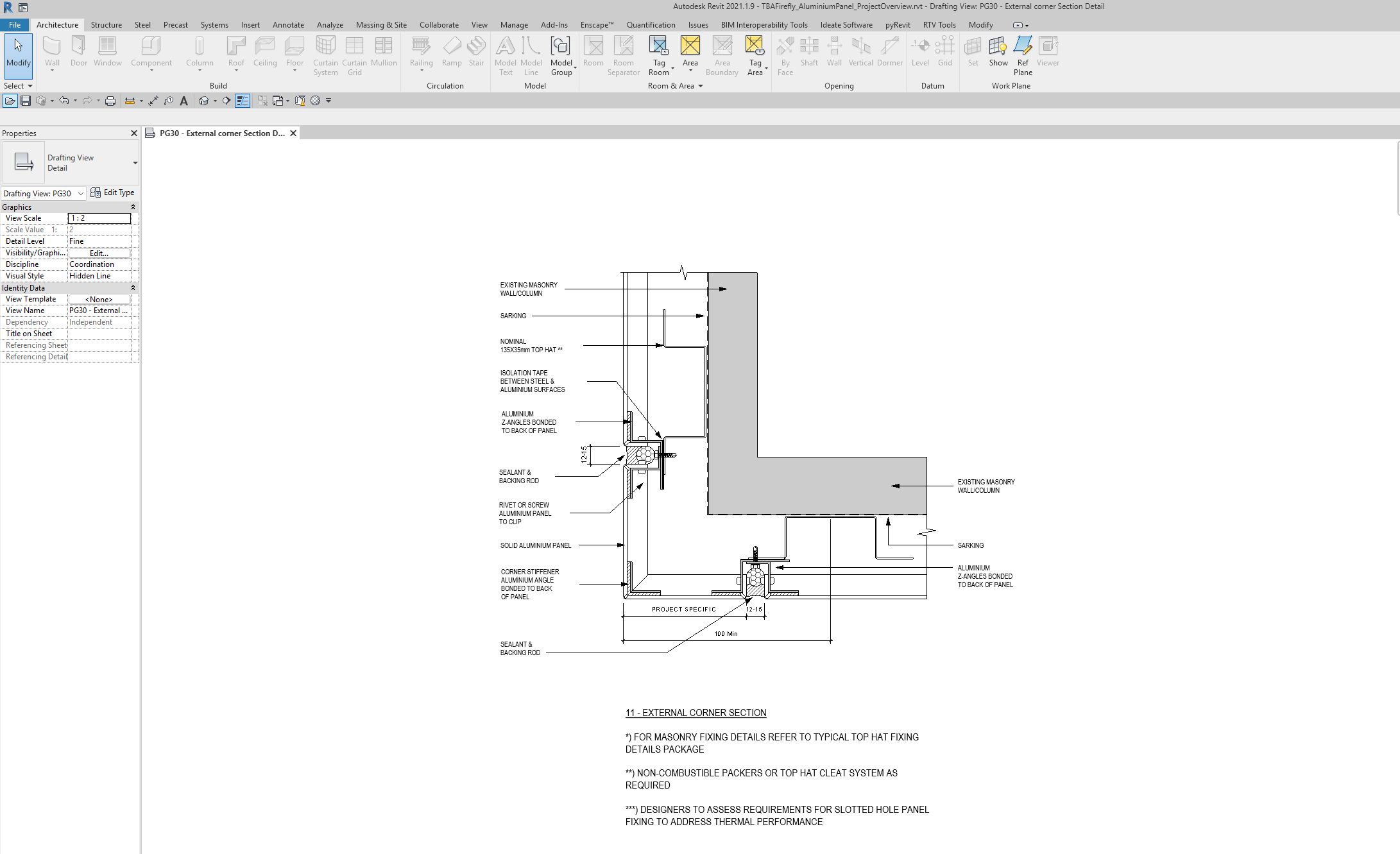 Image of FIREFLY Solid Aluminium Panel