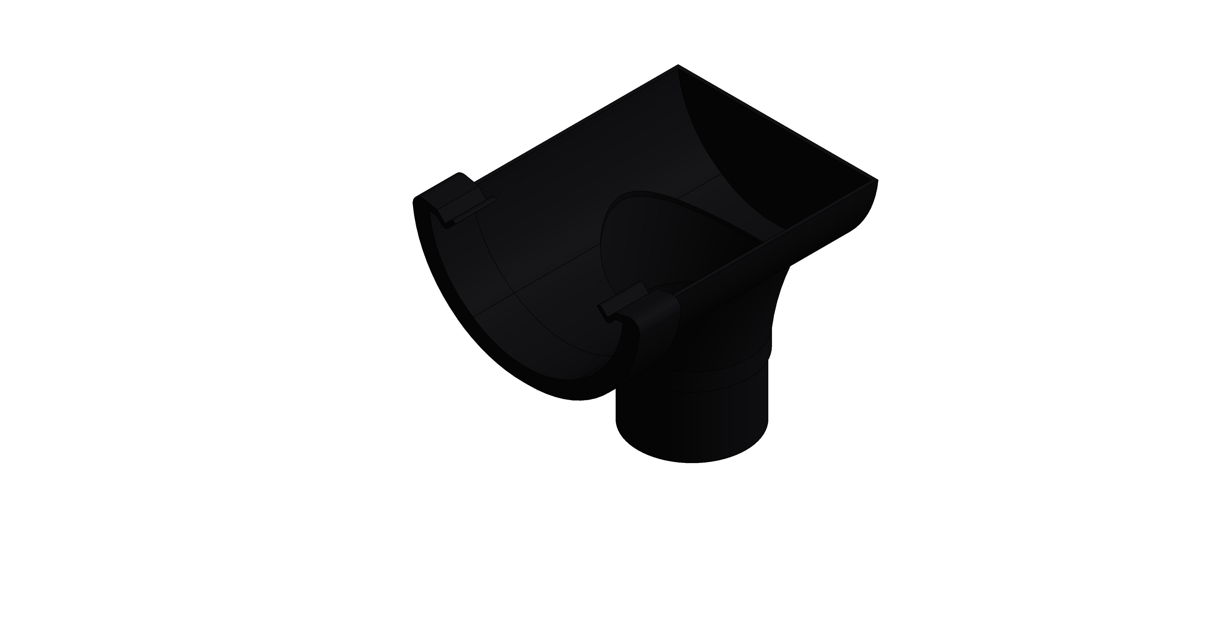 Product: RO2B 112mm Half Round Stopend Outlet