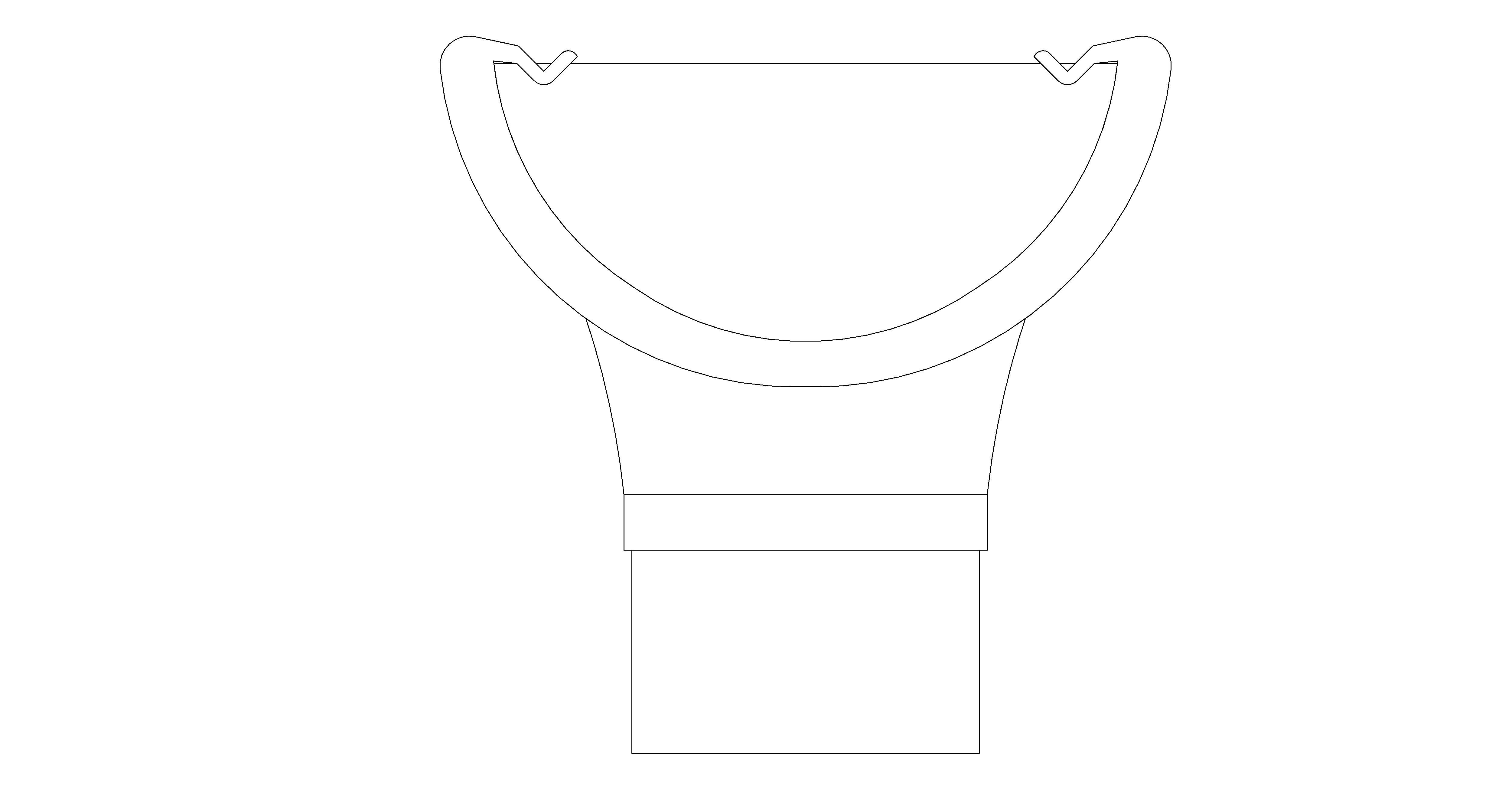 Product: RO2B 112mm Half Round Stopend Outlet
