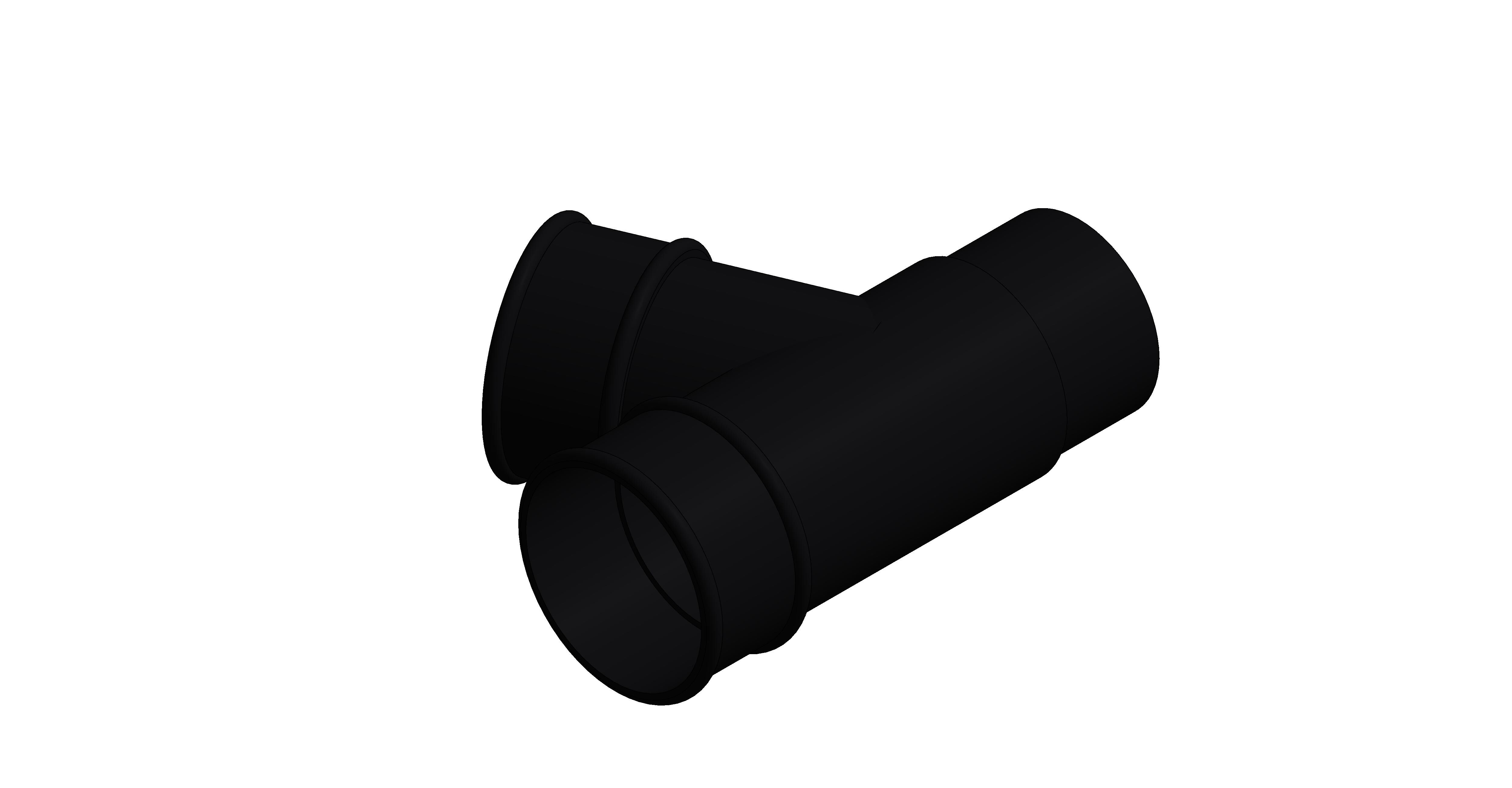 Product: RY1B 68mm Round Downpipe 67.5(1-2)° Branch