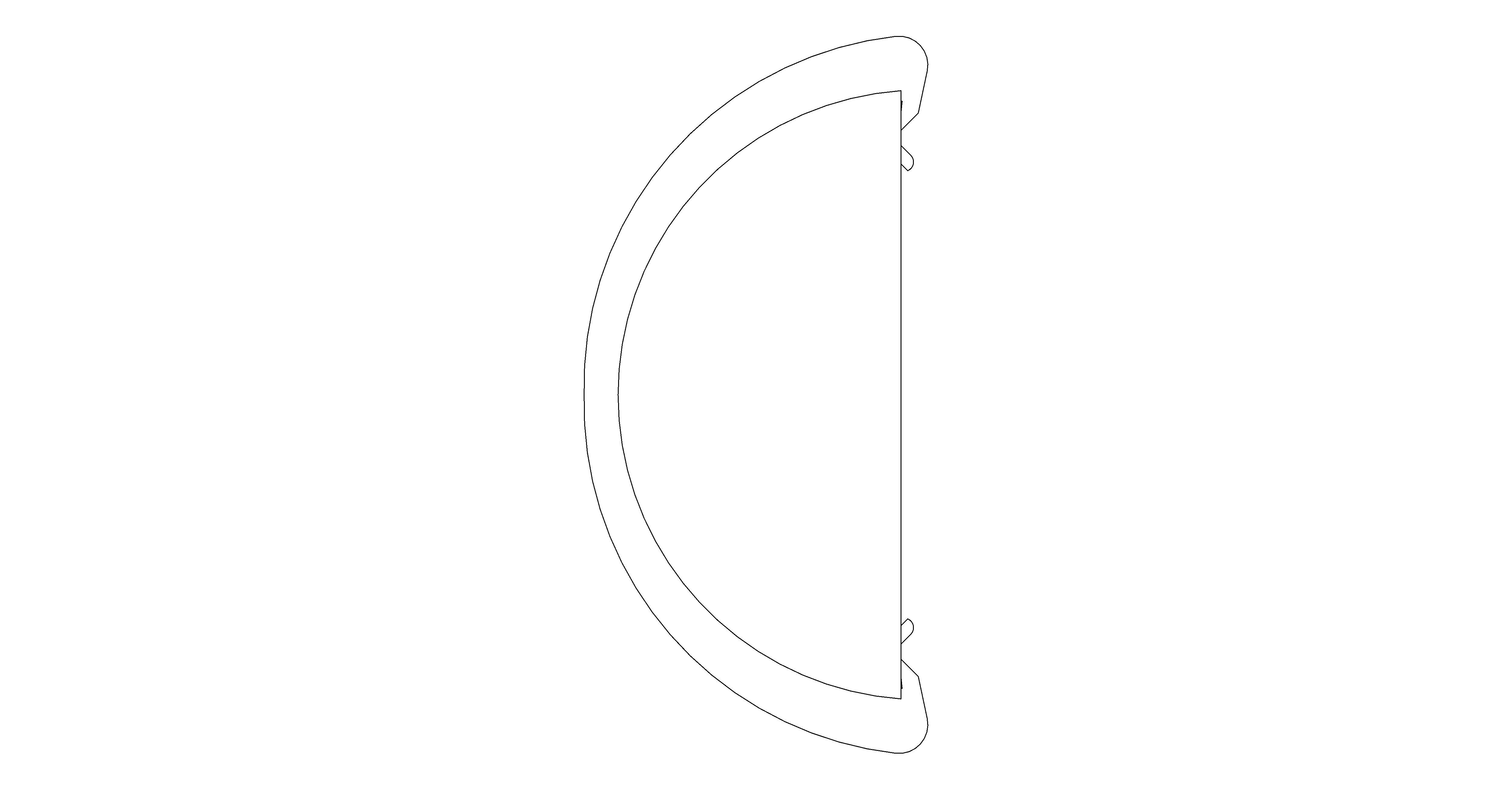 Product: RE1B 112mm Half Round External Stopend