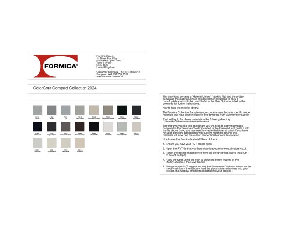 bimstore - Formica - ColorCore Compact Collection 2024