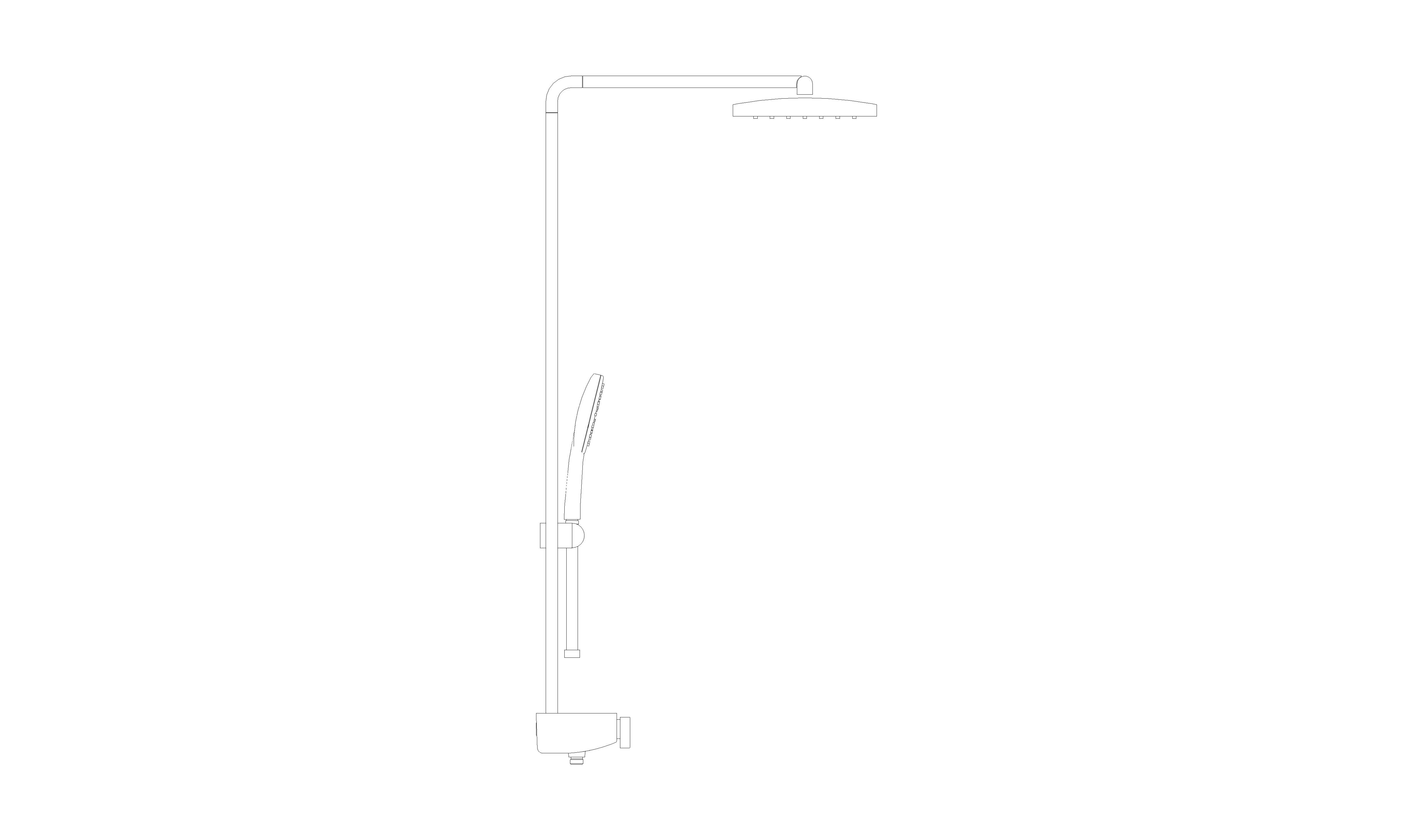 Product: RANSHOWER AQUA PURE Shower system with thermostat for wall mounting (100962GL00)