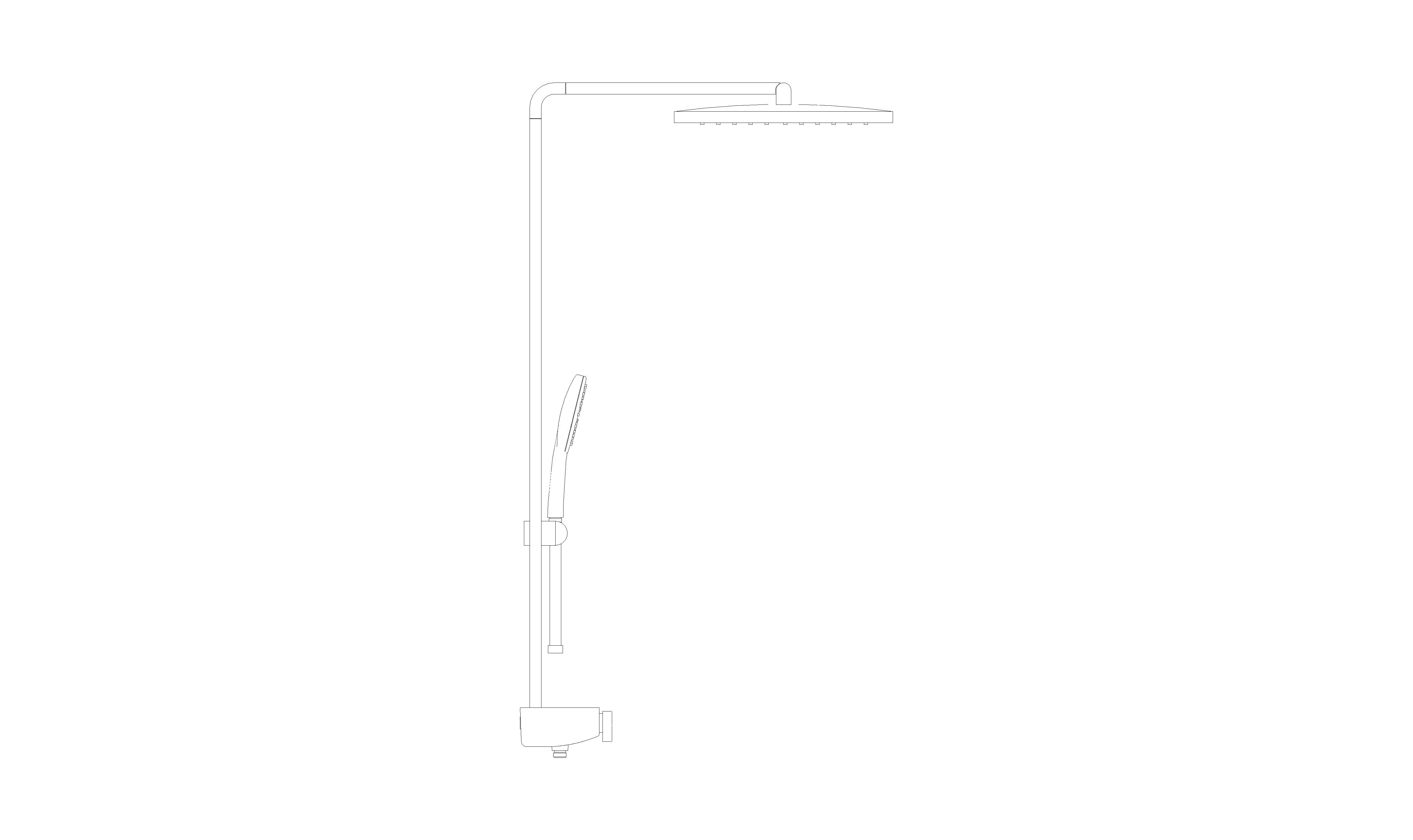 Product: RAINSHOWER AQUA PURE Shower system with thermostat for wall mounting (100964AL00)