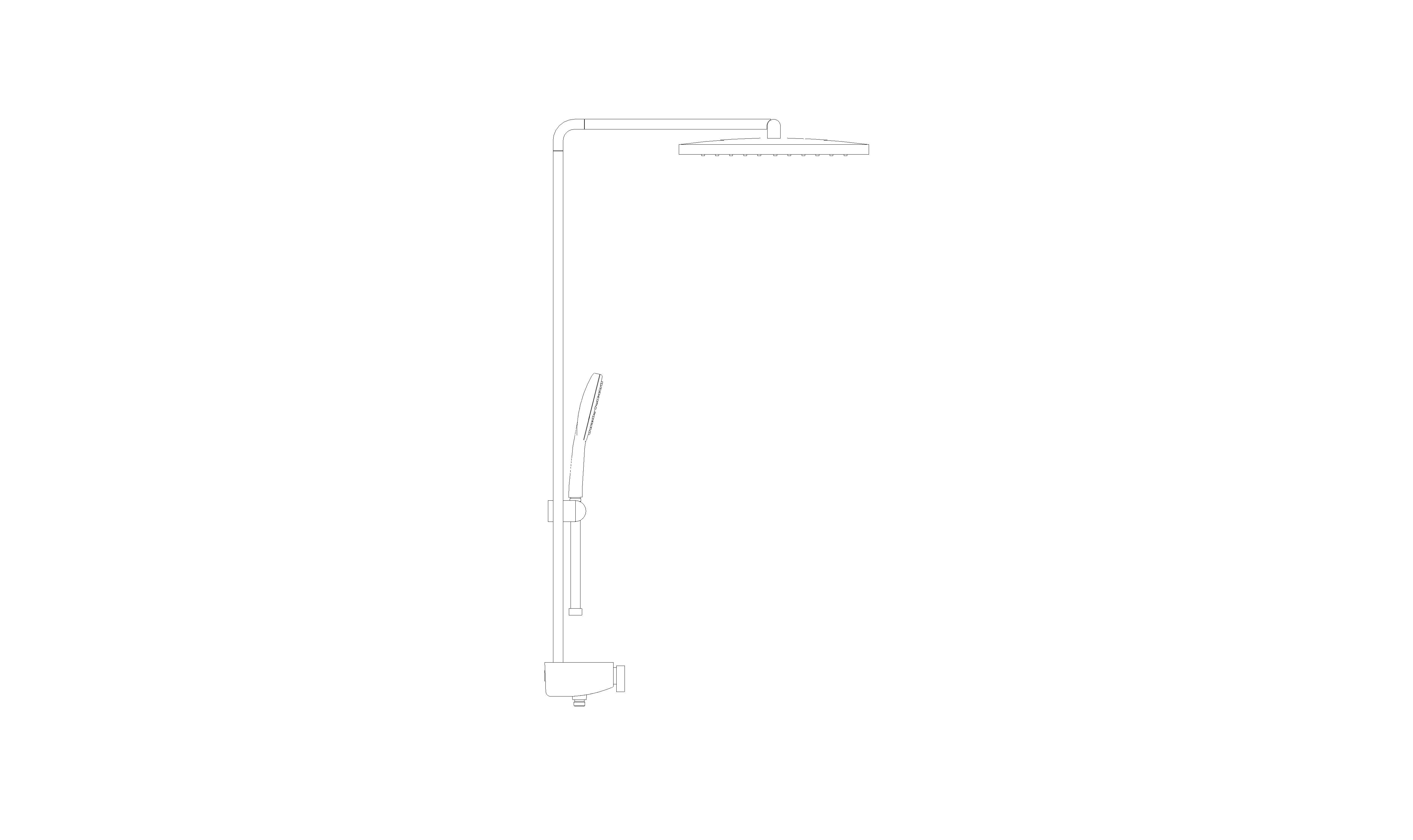 Product: RAINSHOWER AQUA PURE Shower system with thermostat for wall mounting (100964DA00)