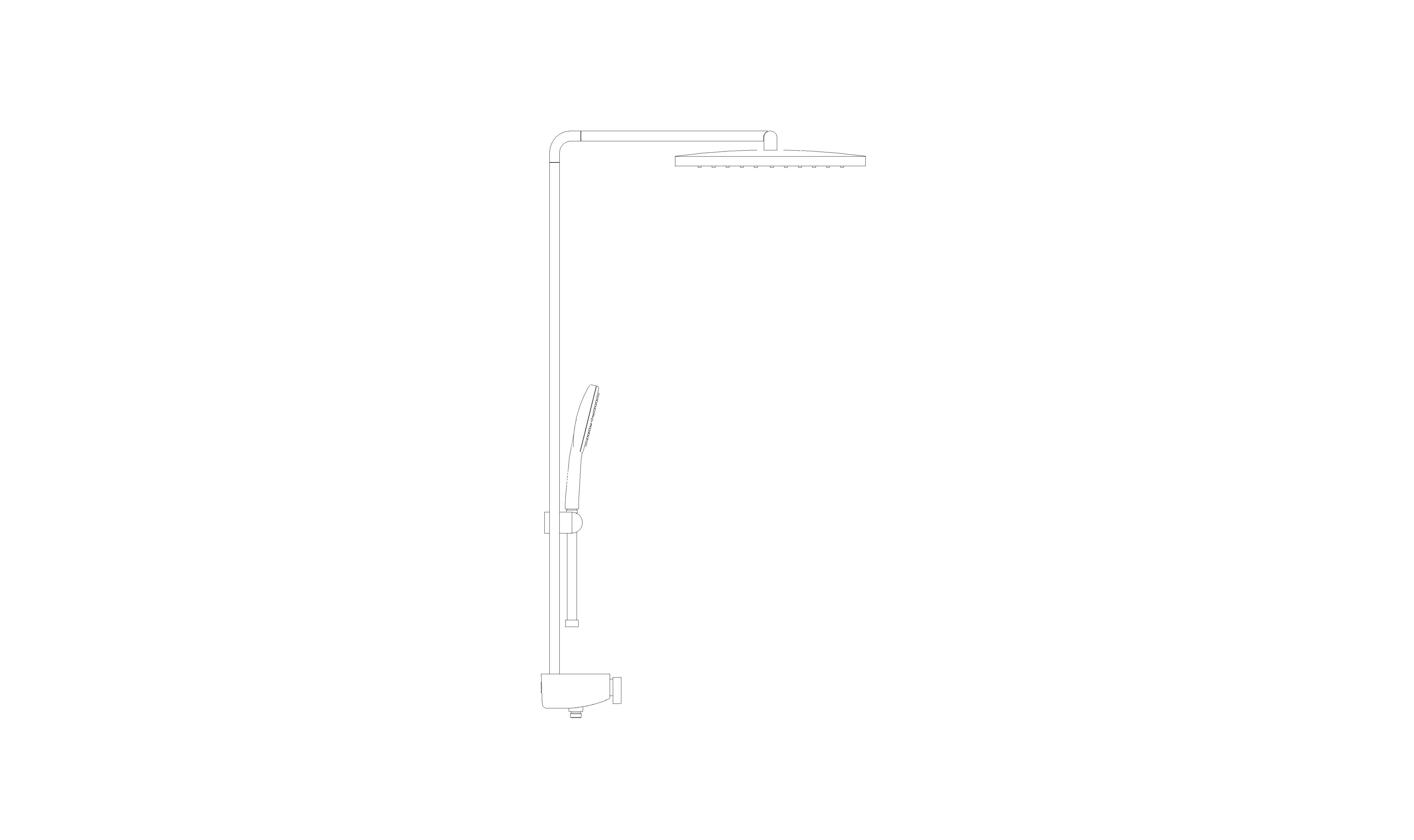 Product: RAINSHOWER AQUA PURE Shower system with thermostat for wall mounting (1016800000)