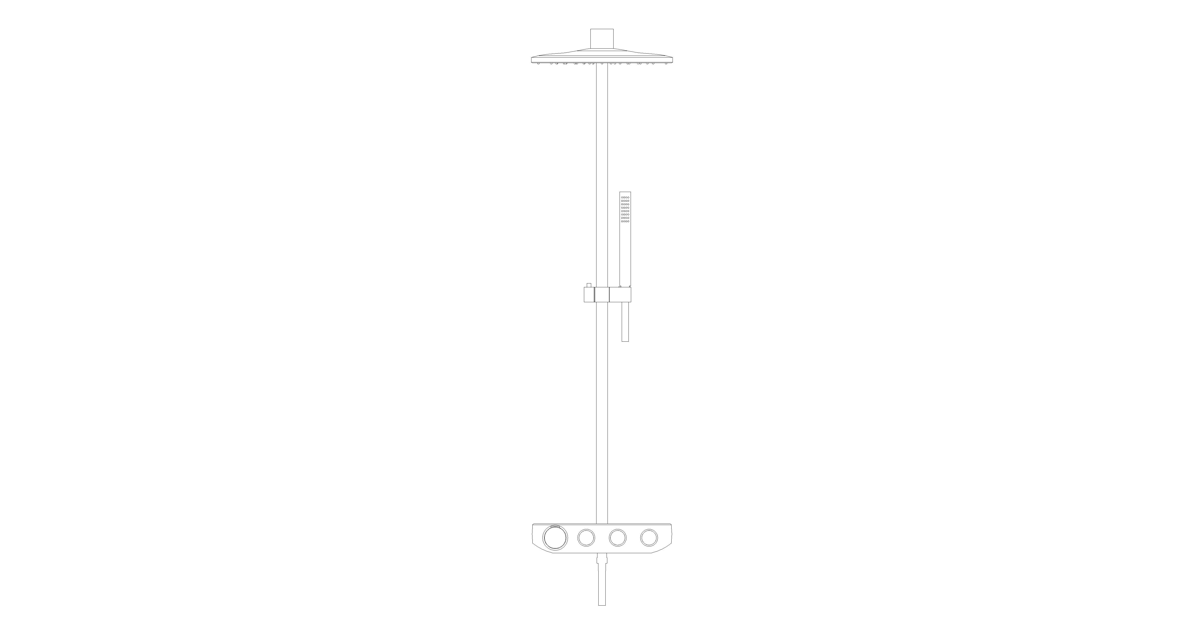 Product: EUPHORIA SMARTCONTROL SYSTEM 310 CUBE DUO Shower system with thermostat for wall mounting (26508GL0)