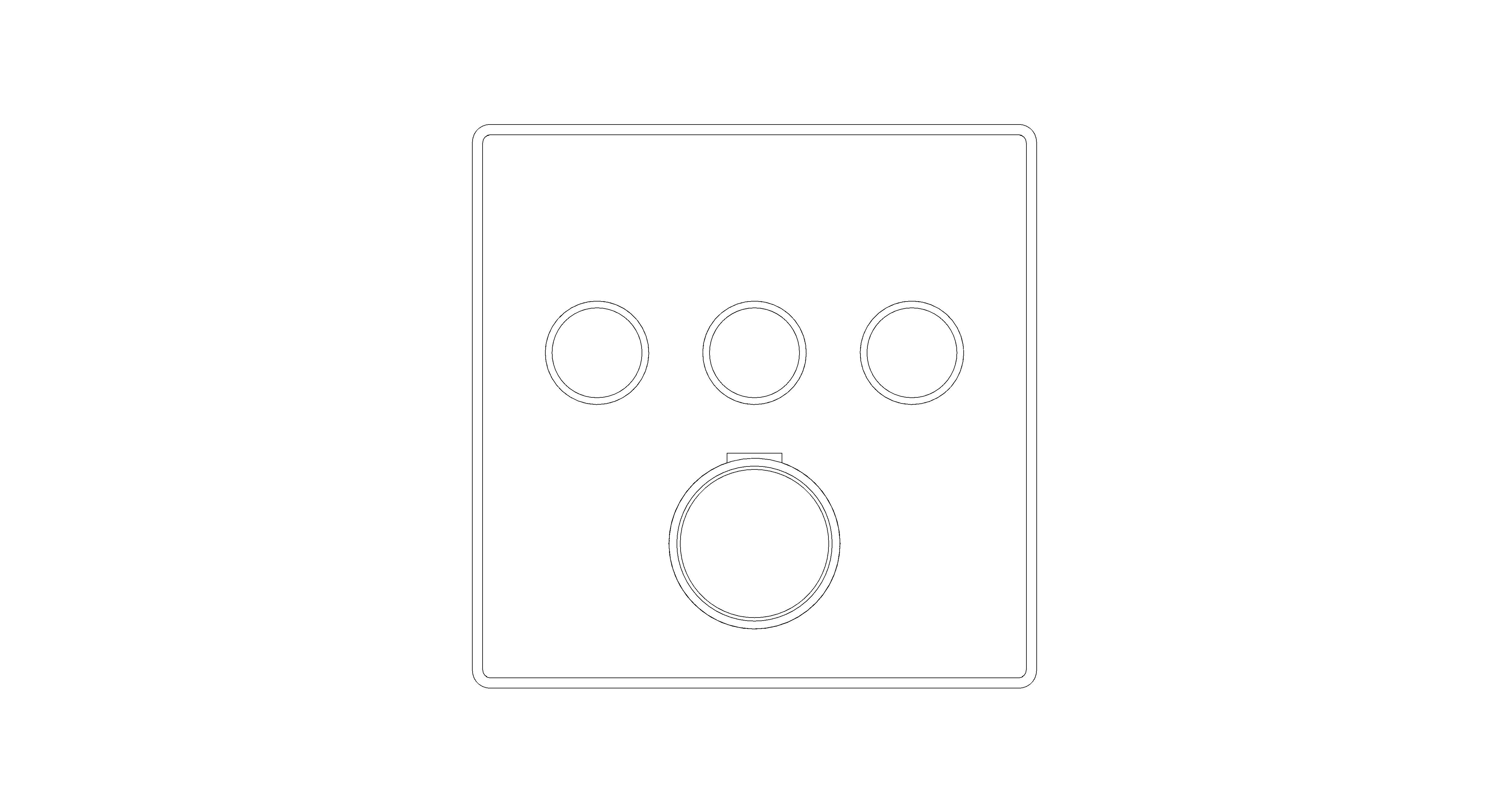 Product: GROHTHERM SMARTCONTROL Thermostat for concealed installation with 3 valves (29126MG0)