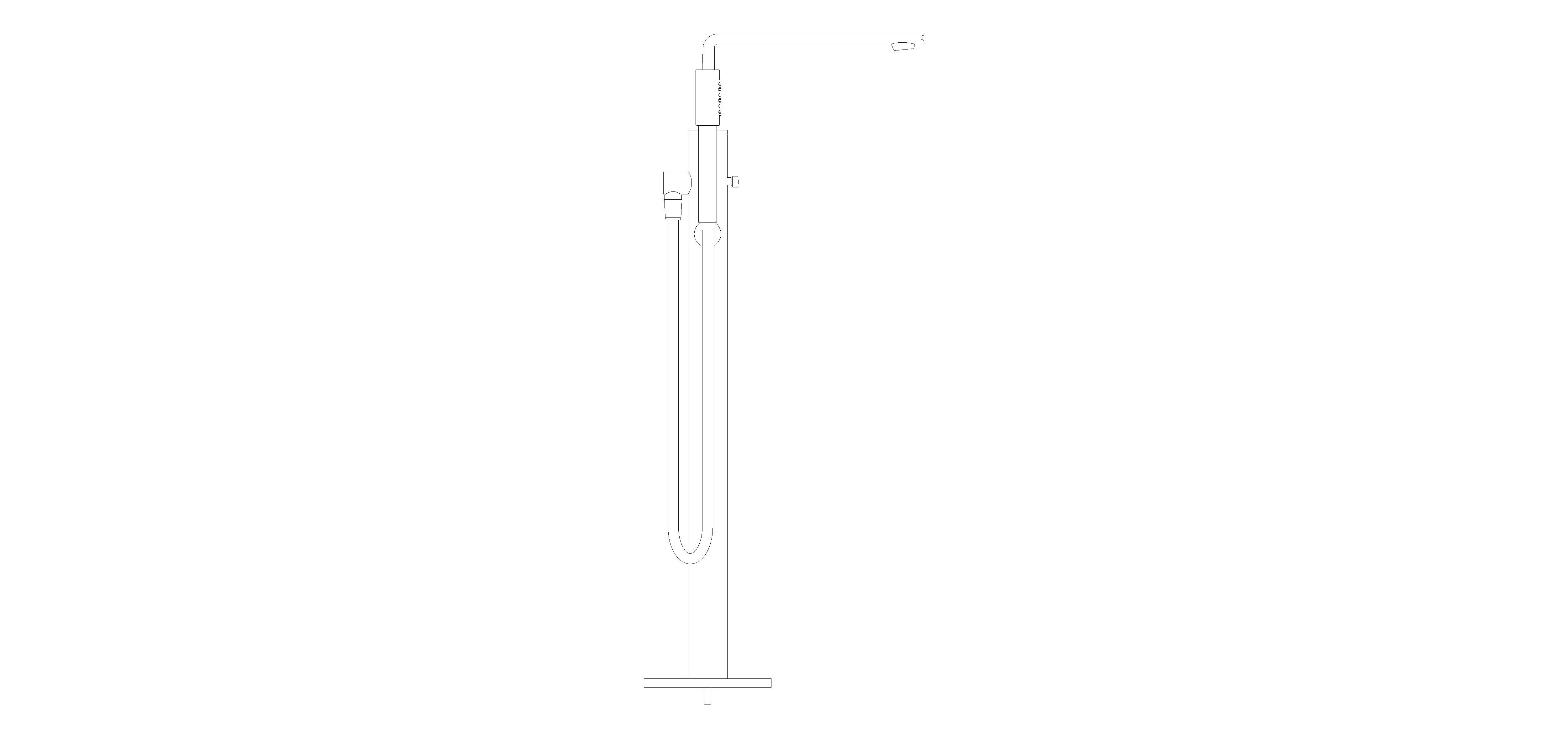 Product; ALLURE Single-lever bath mixer 1/2″, floor mounted (25222DA1)