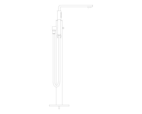 Product; ALLURE Single-lever bath mixer 1/2″, floor mounted (25222DA1)